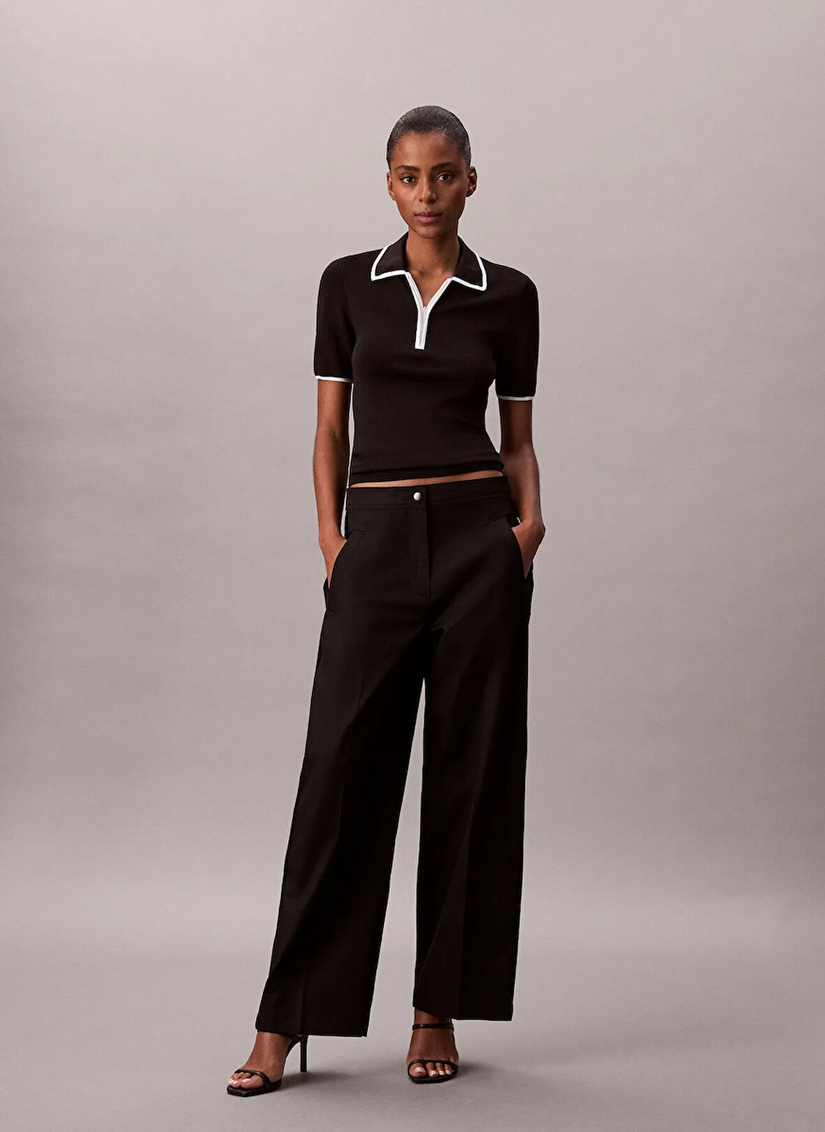 Calvin Klein Jeans Yüksek Bel Straight Siyah Kadın Pantolon LV044D612GUB1