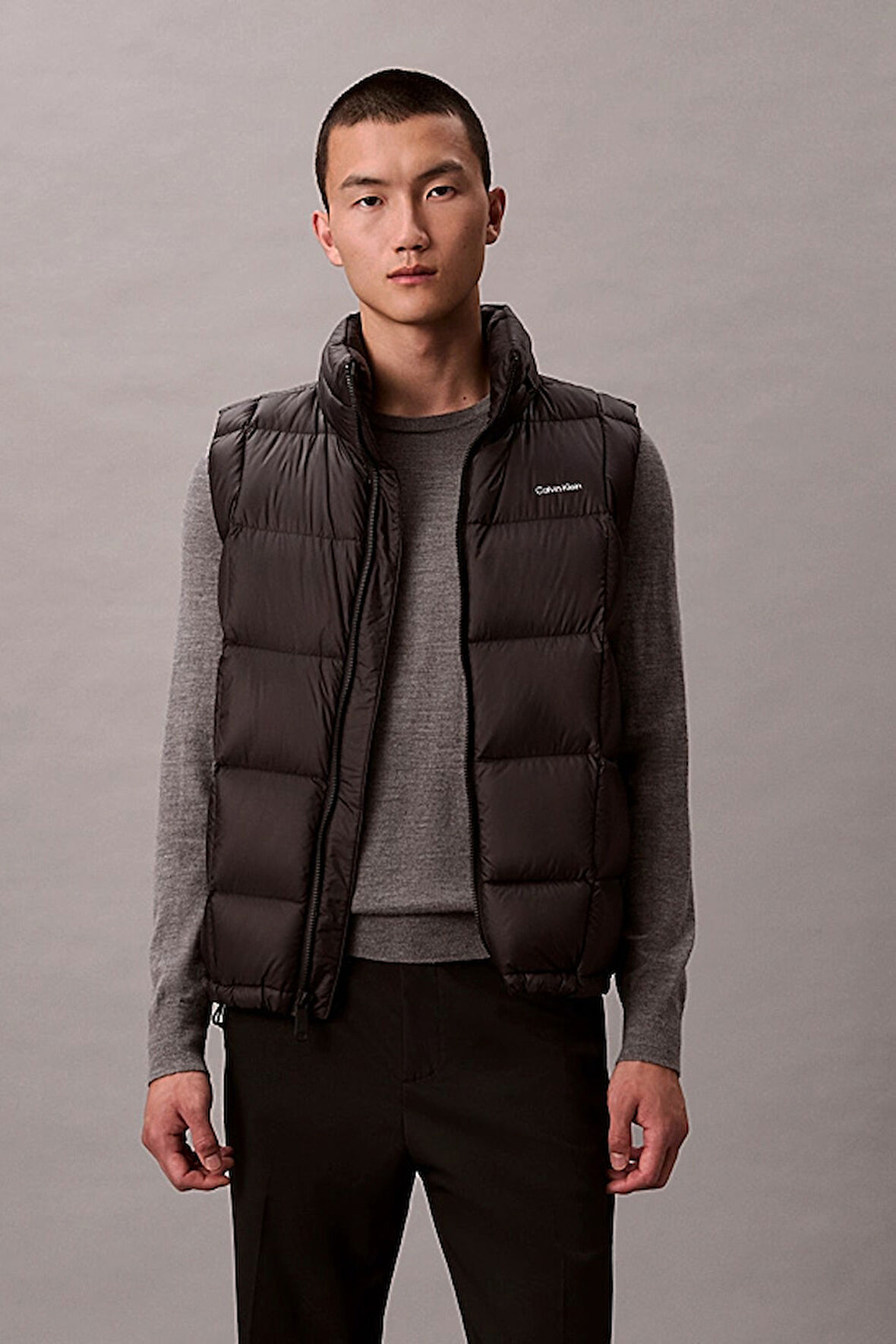 Erkek Regular Fit Dik Yaka Kapitoneli Şişme Yelek - Siyah | XL