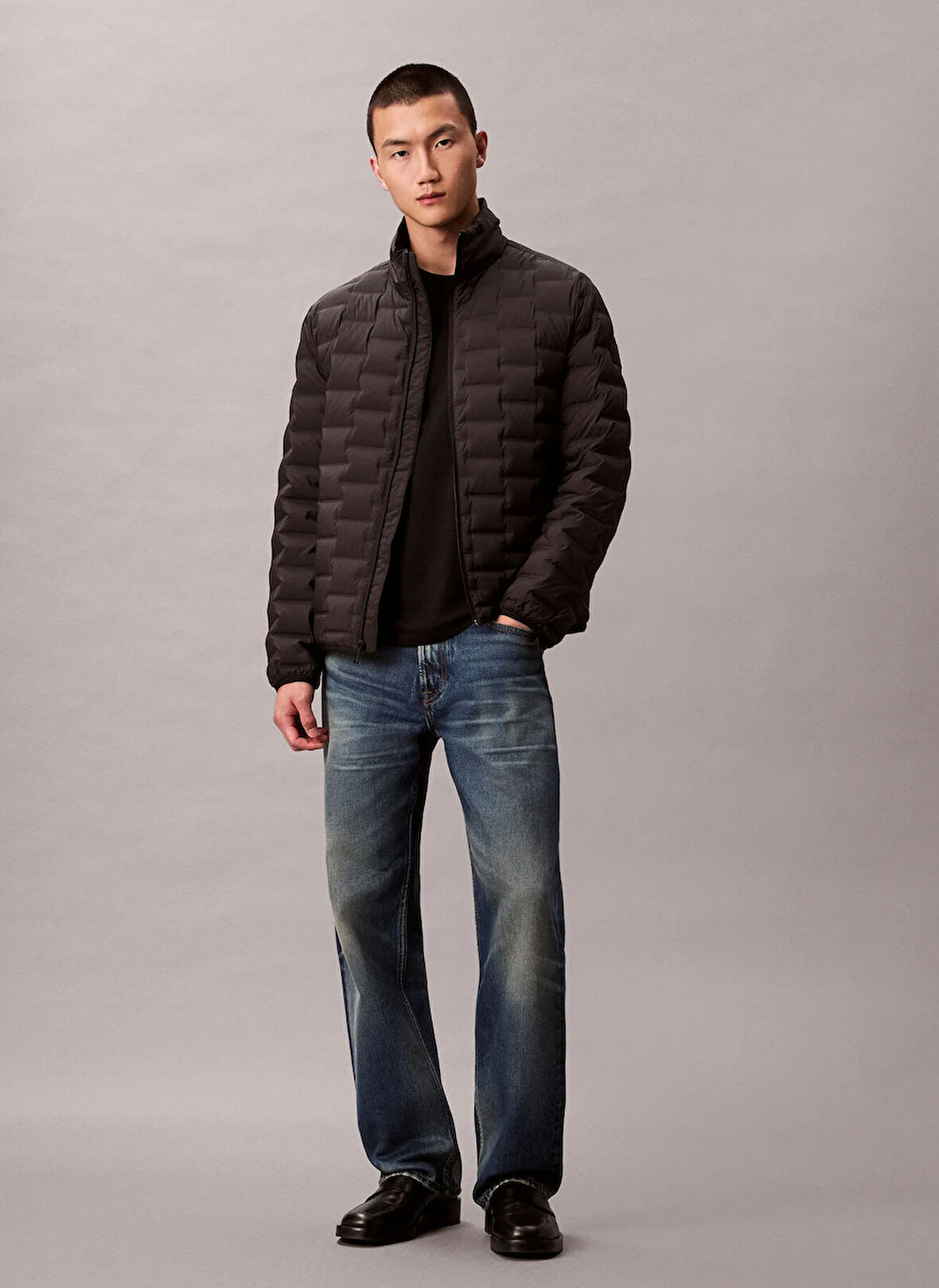 Calvin Klein Siyah Erkek Mont LV04LD520GUB1_LS LTWT PRE-QUILTED P