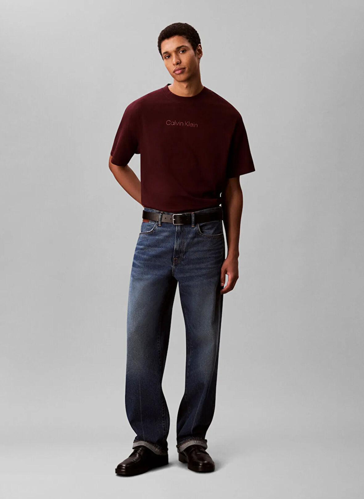 Calvin Klein Bisiklet Yaka Kırmızı Erkek T-Shirt LV04LD230GGR9_SS STANDARD LOGO 30S