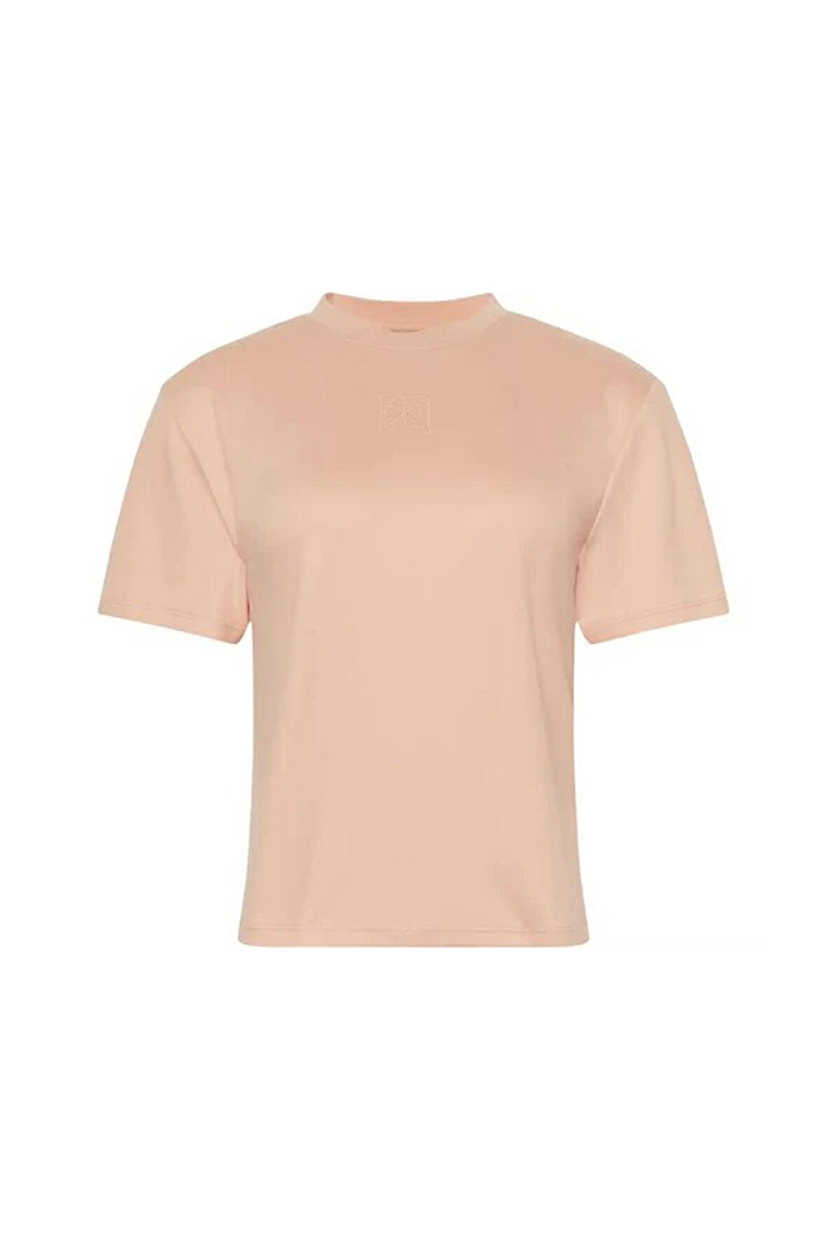 Kadın Regular Fit Amblem Nakışlı Supima Pamuk T-Shirt - Somon | XS