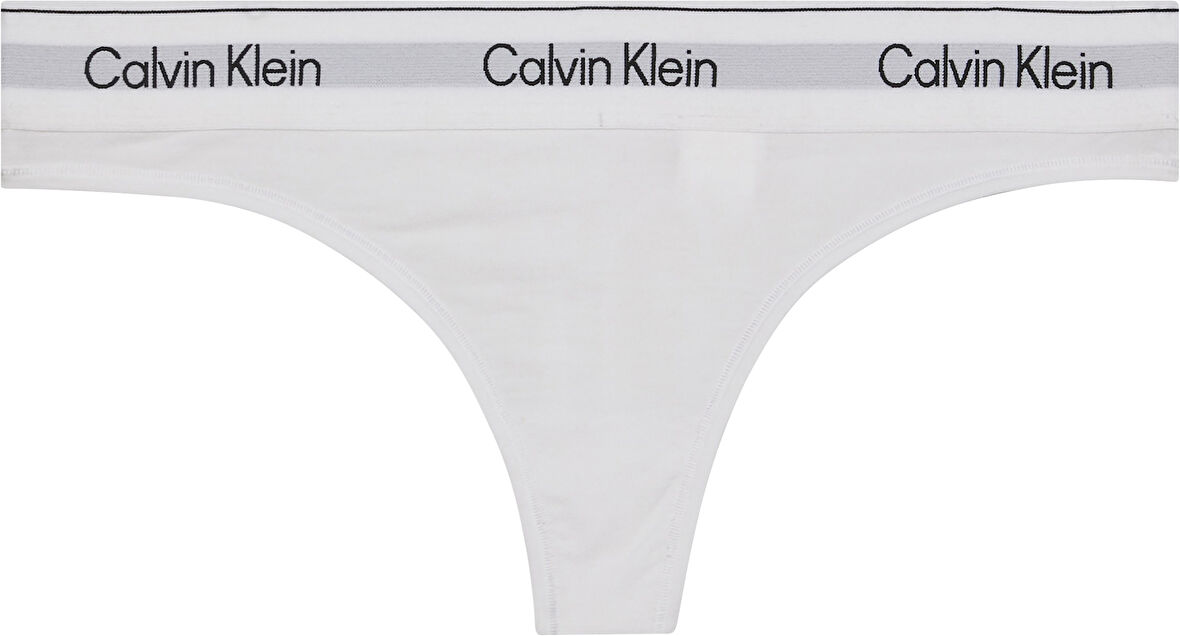 CALVIN KLEIN Kadın Marka Logolu Beyaz Elastik Bantlı Beyaz Külot LV00QF8518 100