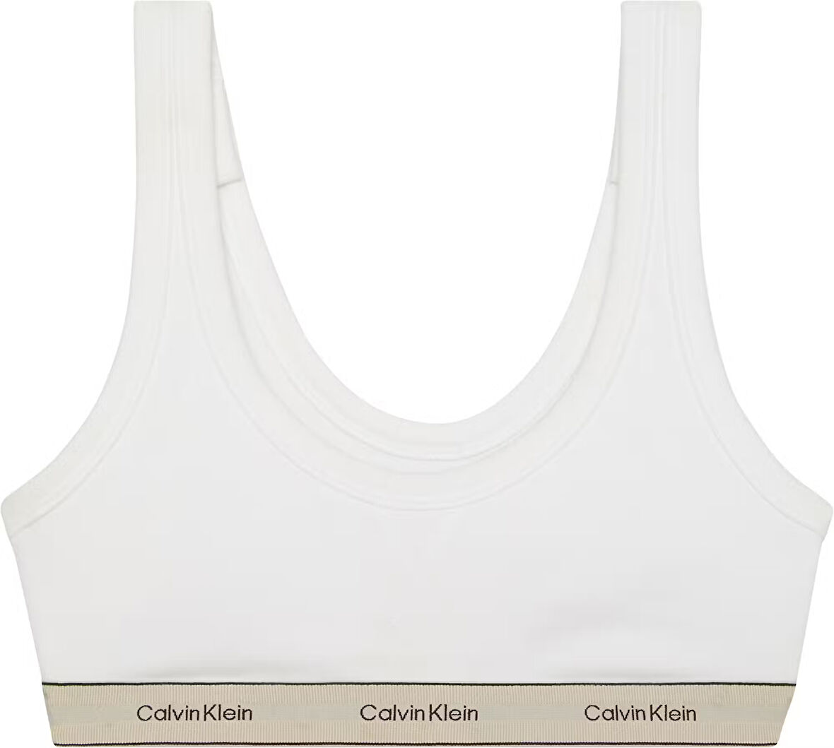 CALVIN KLEIN Kadın Marka Logolu Beyaz Elastik Bantlı Beyaz Sütyen LV00QF8365 100