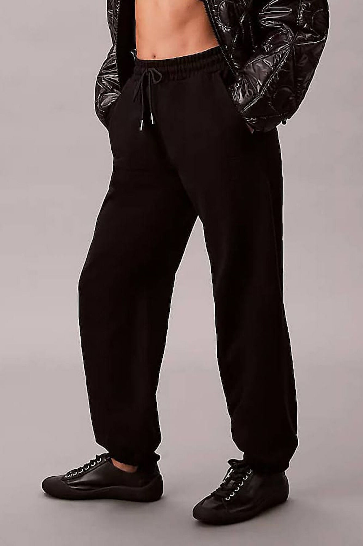 Kadın Rahat Kalıp Jogger Eşofman Altı - Siyah | L