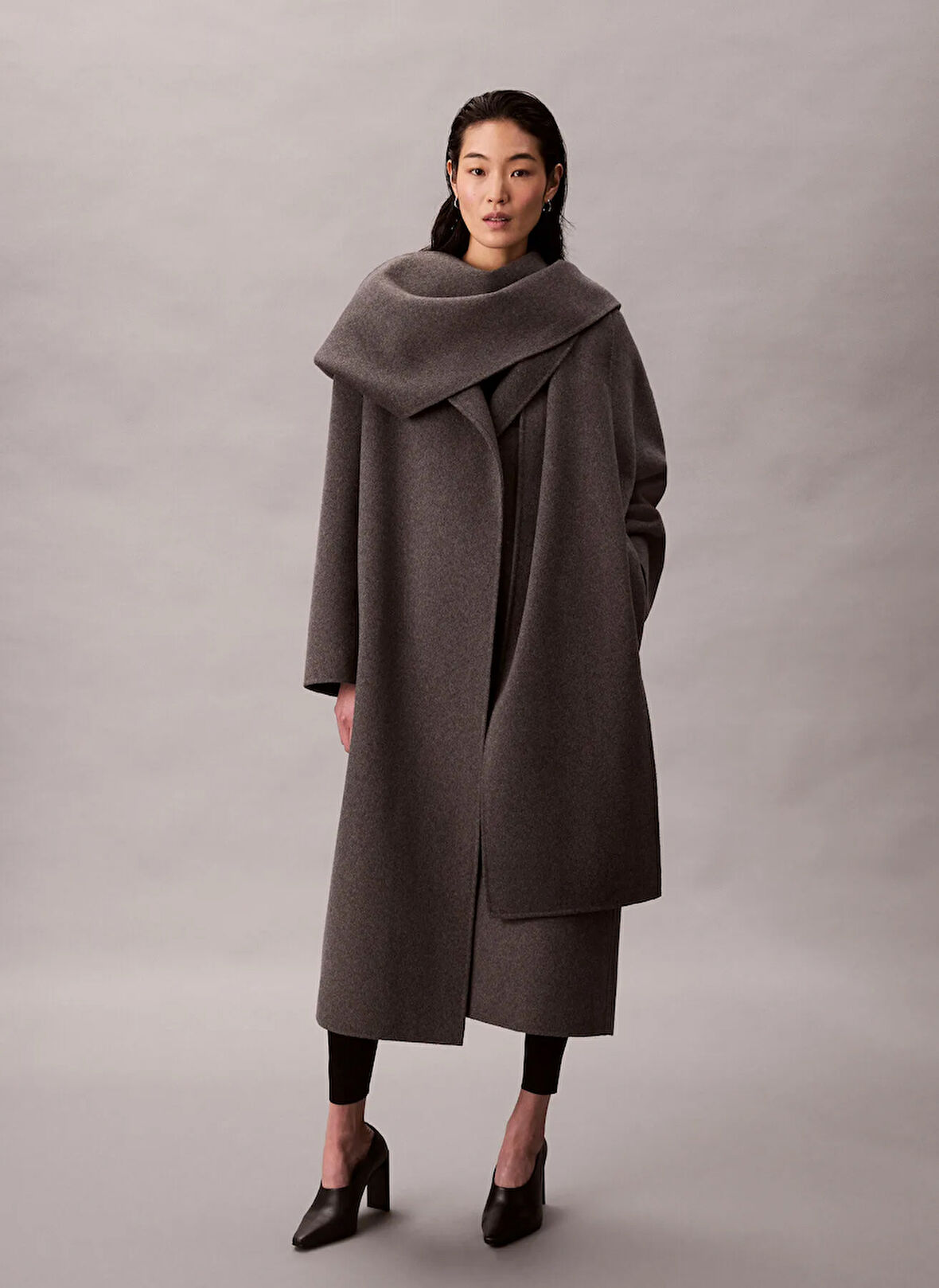 Calvin Klein Gri Kadın Kaban LV044D555GPSH