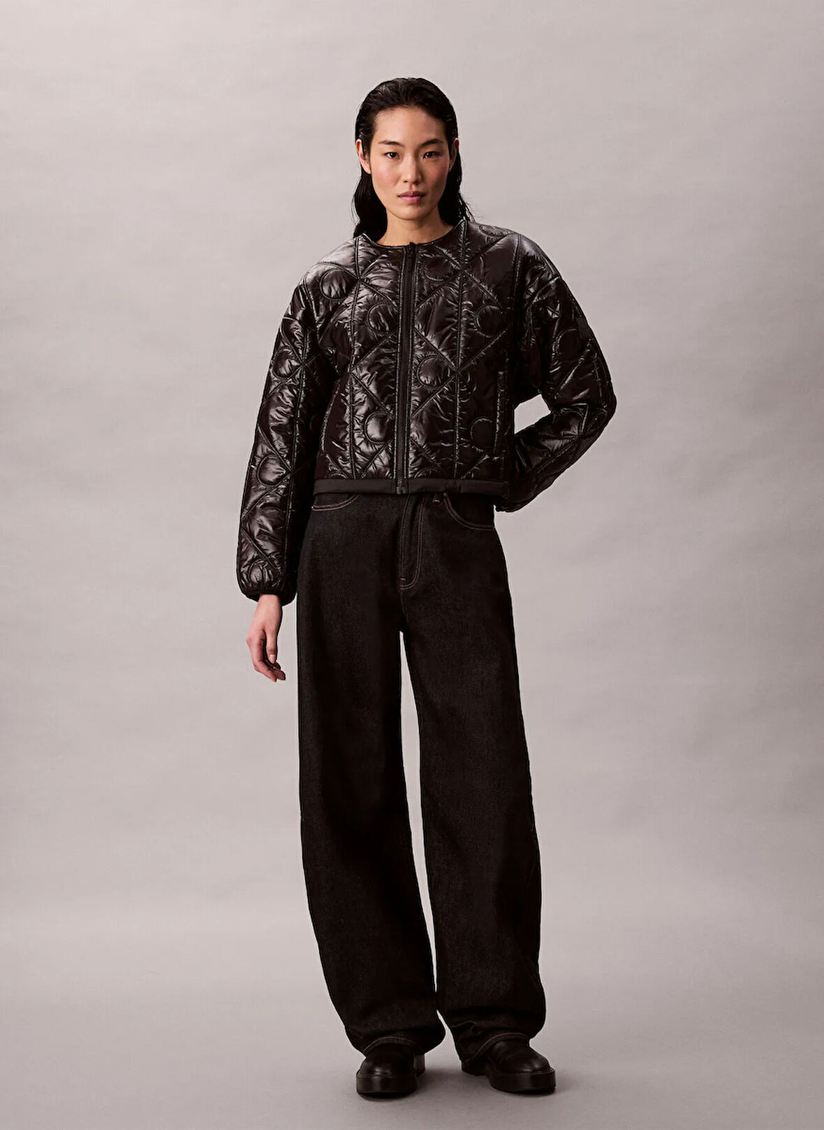 Calvin Klein Jeans Siyah Kadın Standart Mont LV044D511GUB1