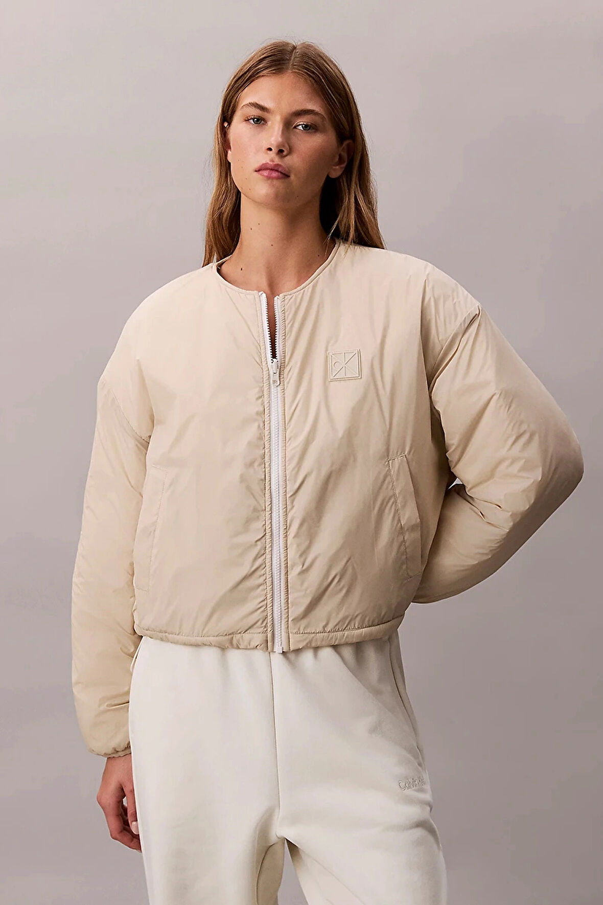 Calvin Klein Jeans Logolu Kapitone Astarlı Kadın Ceket LV044D511G-67U