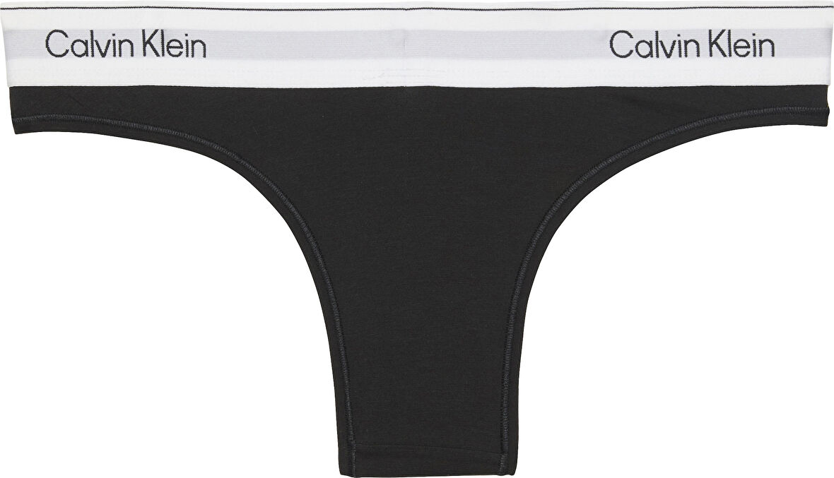 CALVIN KLEIN Kadın Marka Logolu Elastik Bel Bantlı Siyah Külot LV00QF8522 UB1