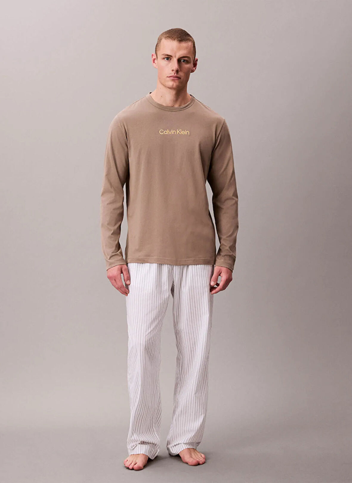 Calvin Klein Kahve Erkek T-Shirt 000NM2771EWD6