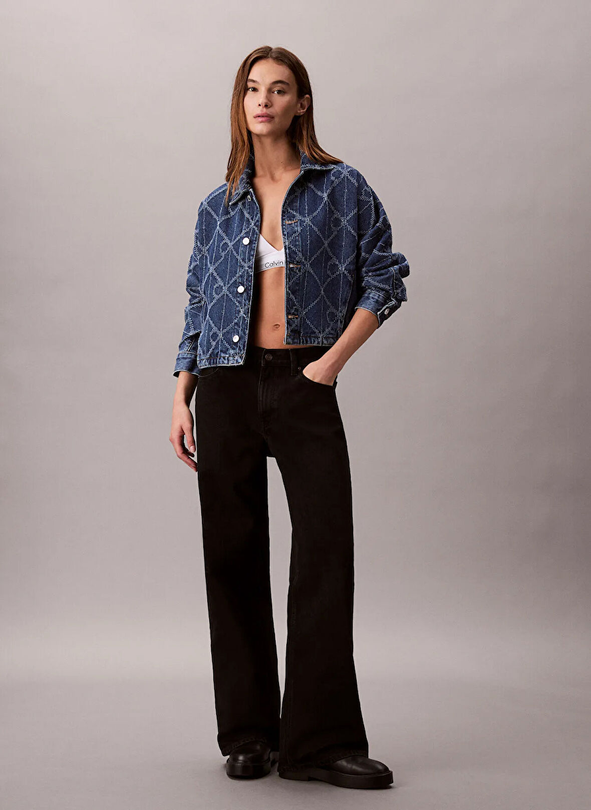 Calvin Klein Jeans Standart Mavi Kadın Ceket LV047D749GYY2