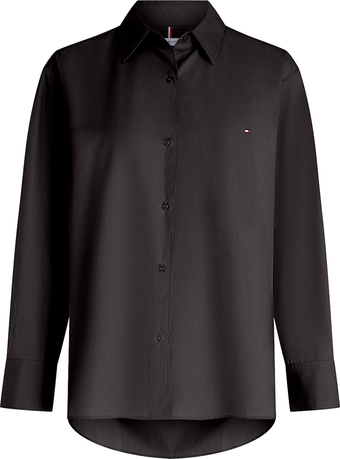 ESS POPLIN EASY FIT SHIRT Kadın Siyah Gömlek - WW0WW45612