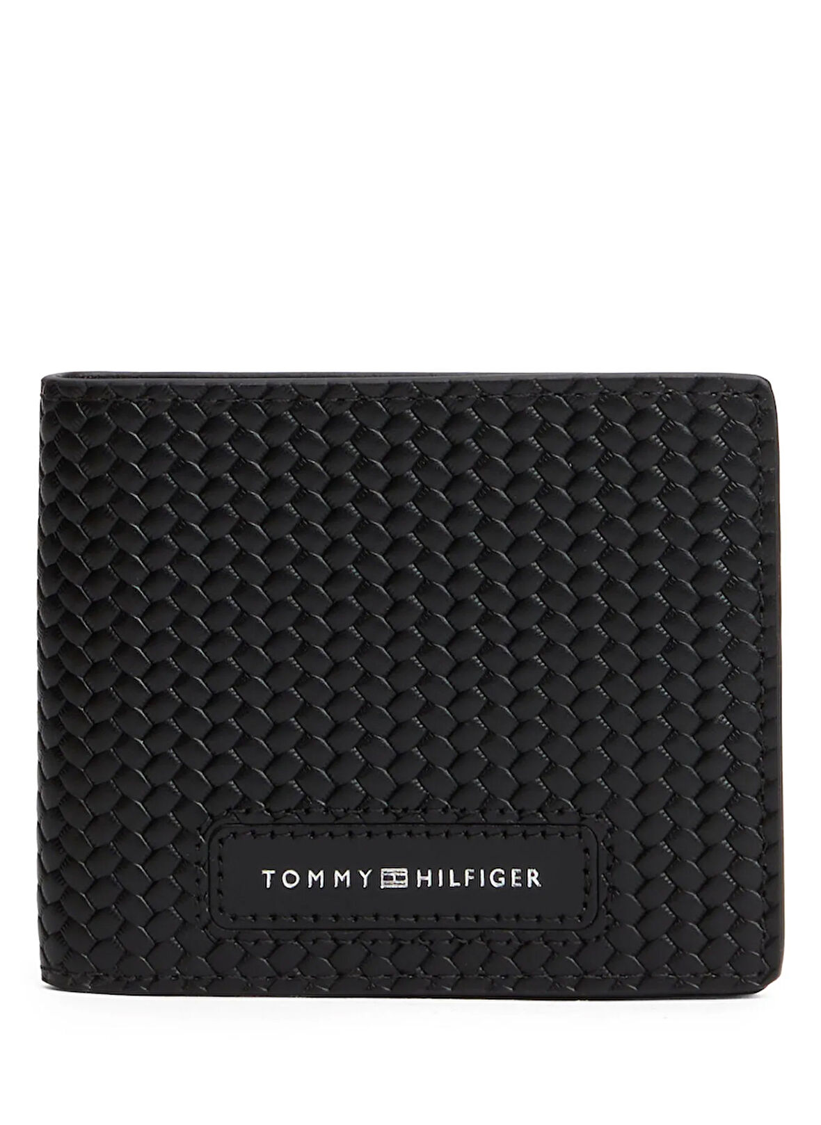 Tommy Hilfiger Siyah Erkek Cüzdan TH WOVEN TEXTURE MINI CC WALLET