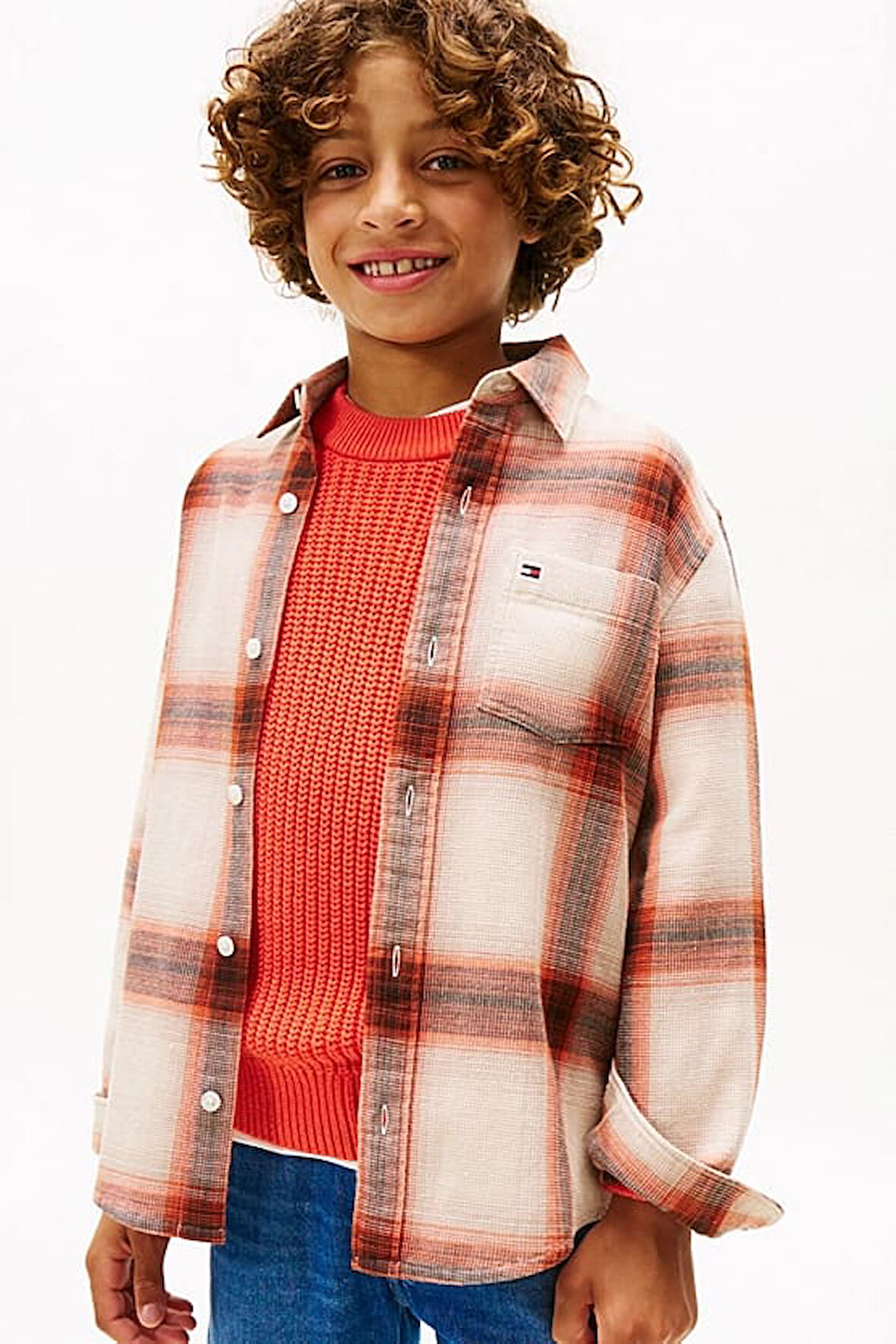 Erkek Çocuk Regular Kalıp Waffle Dokulu Ekose Gömlek - Çok Renkli | 14 Yaş