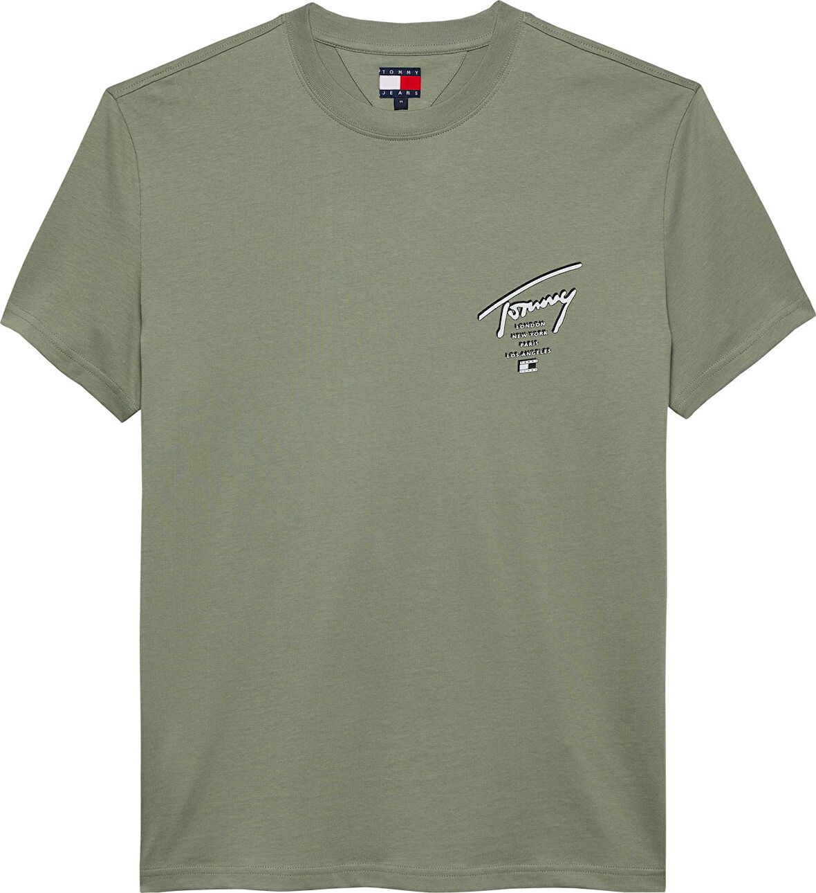 TJM REG SIGN CITY TEE EXT Erkek Yeşil T-Shirt - DM0DM22120