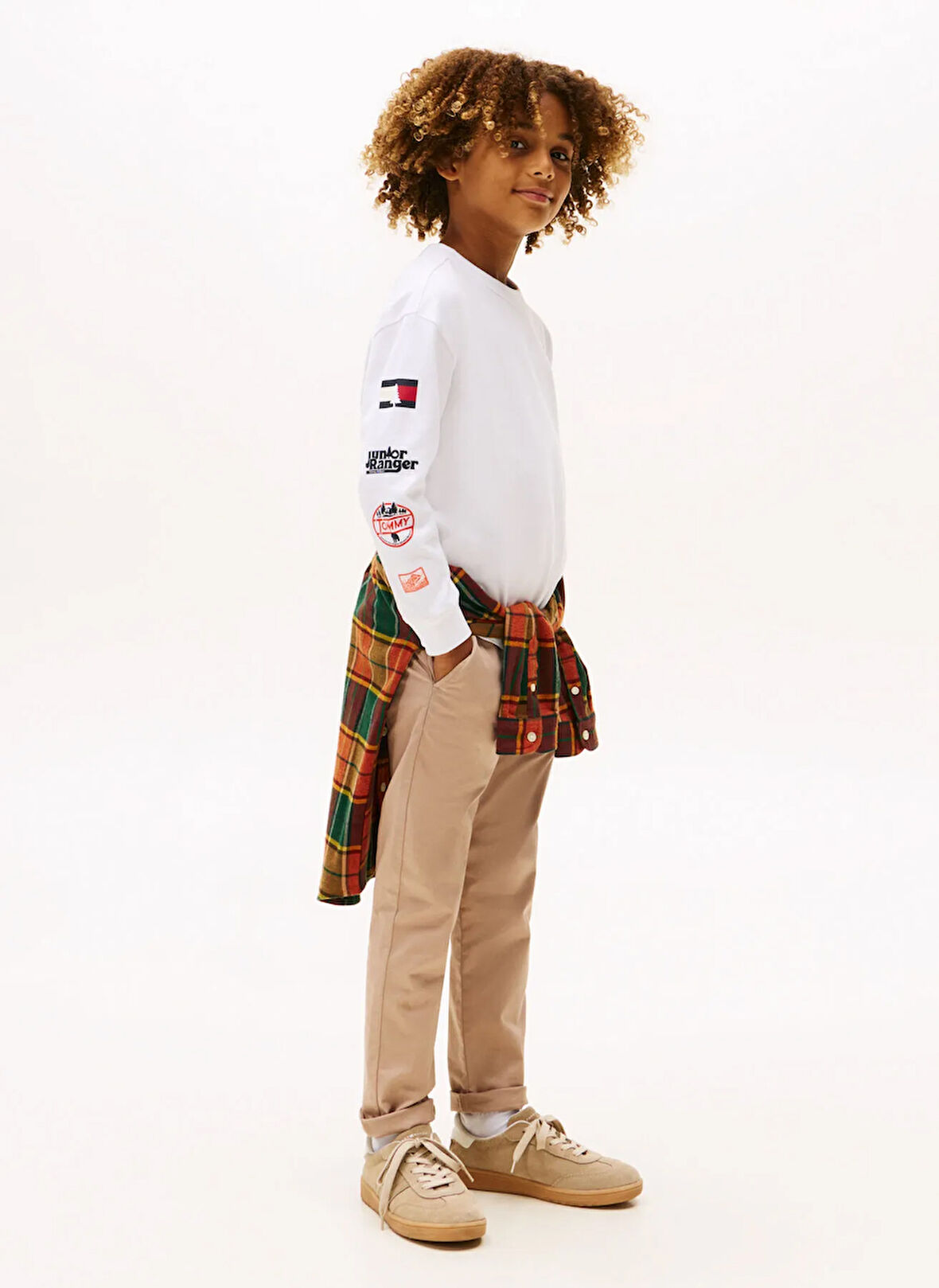 Tommy Hilfiger Baskılı Beyaz Erkek Çocuk T-Shirt KB0KB09935YBR