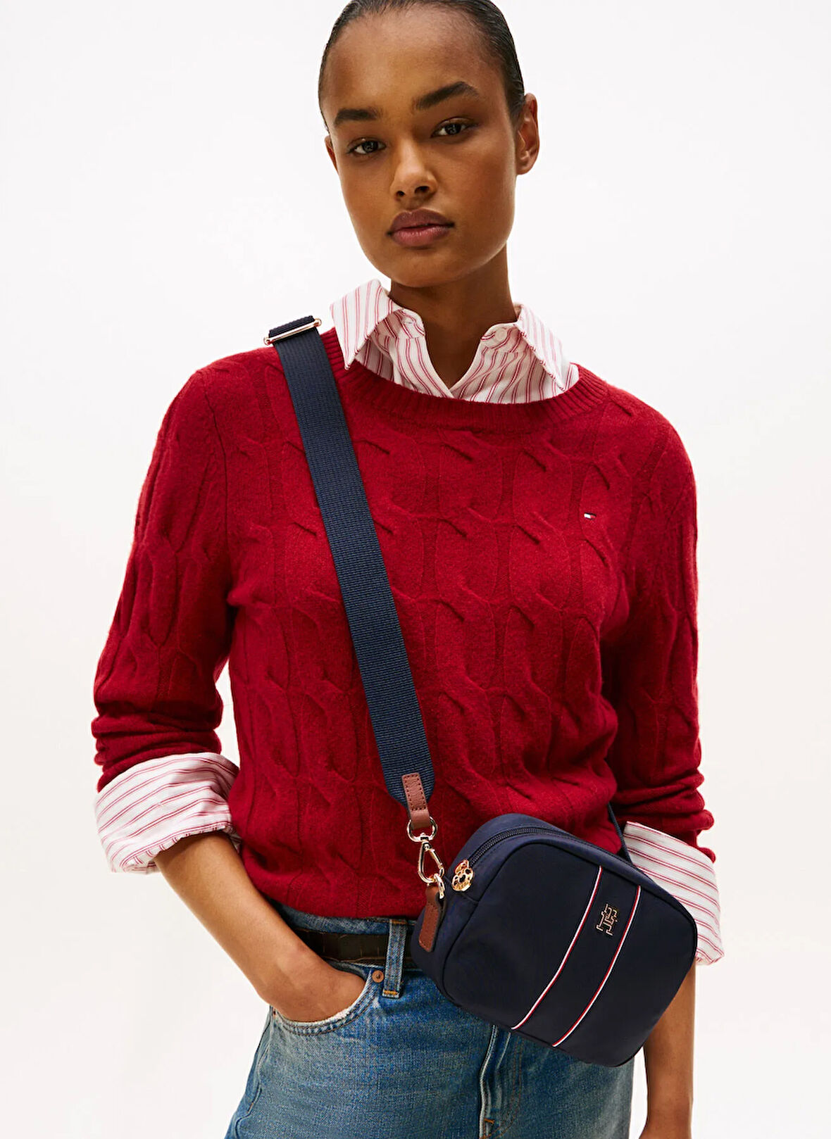 Tommy Hilfiger Lacivert Kadın Omuz Çantası AW0AW177100GY