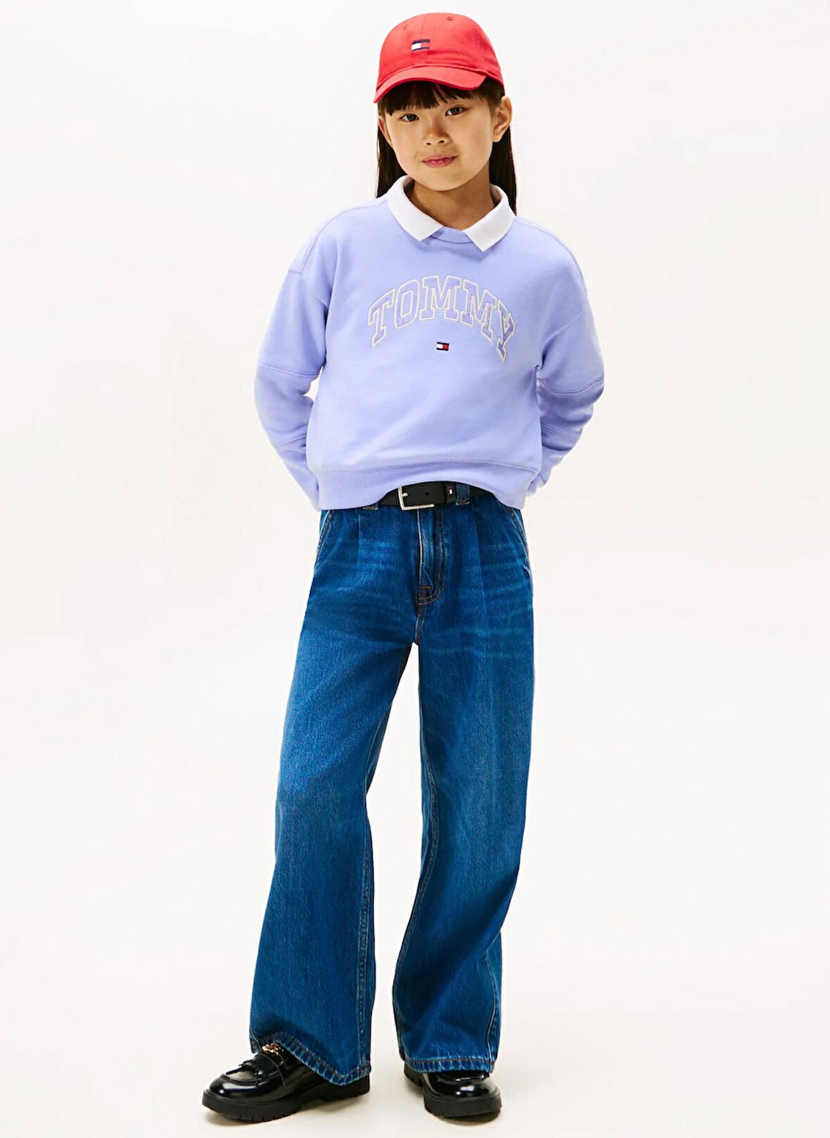 Tommy Hilfiger Baskılı Kız Çocuk Lila Sweatshırt KG0KG08785C5Z