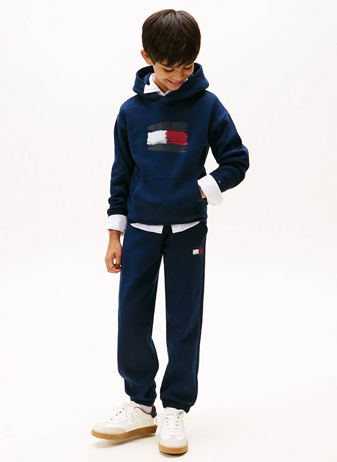 Tommy Hilfiger Baskılı Erkek Çocuk Lacivert Sweatshırt KB0KB10112C1G