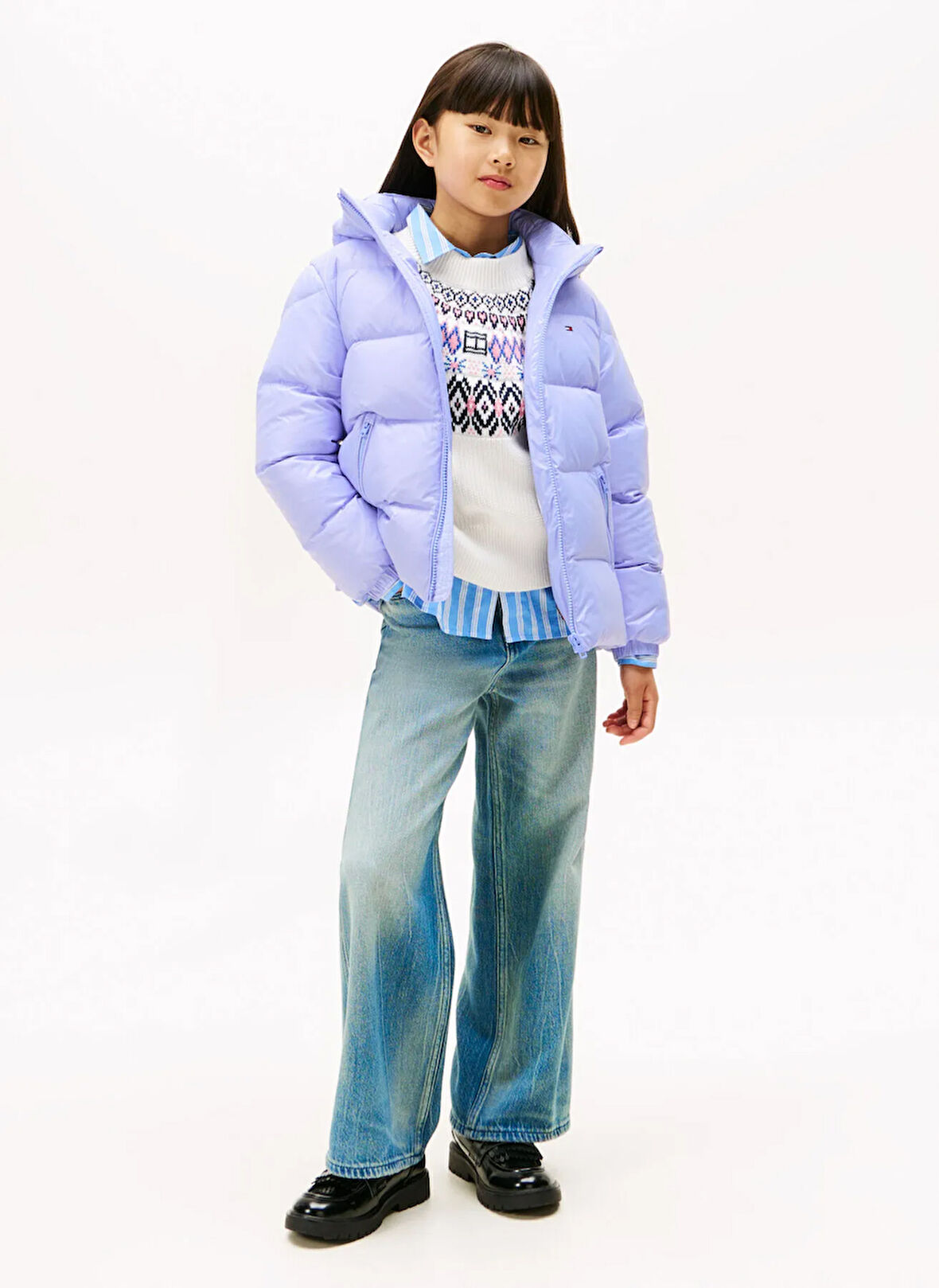 Tommy Hilfiger Lila Kız Çocuk Şişme Mont KG0KG08758C5Z