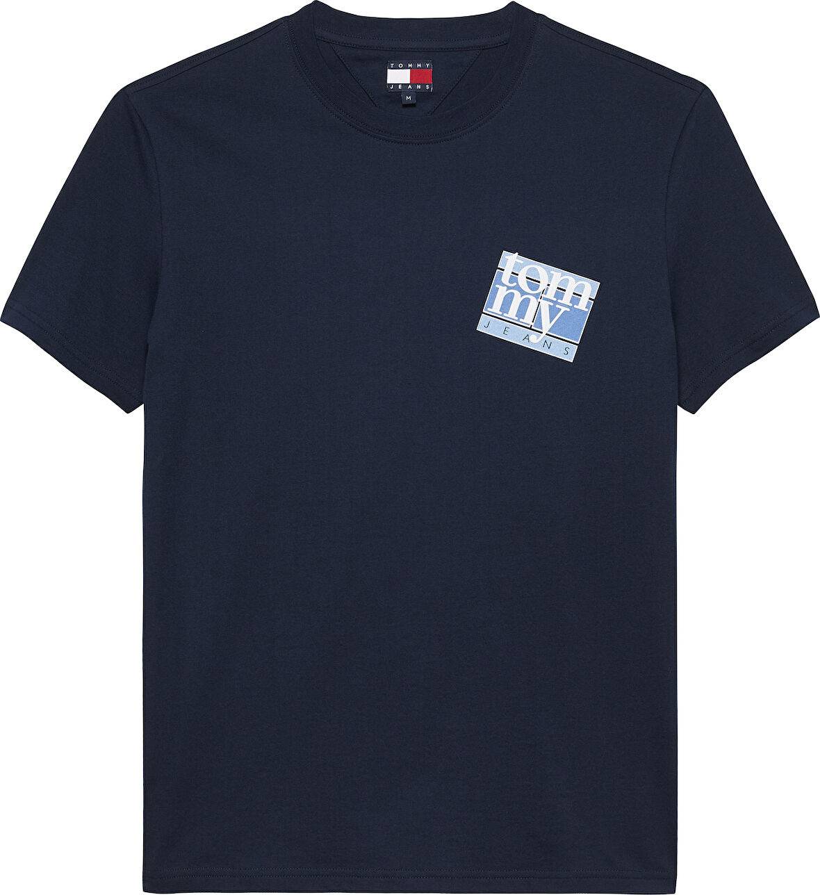TOMMY HILFIGER Erkek Marka Logolu Bisiklet Yakalı Pamuklu Lacivert T-Shirt DM0DM22127 C1G