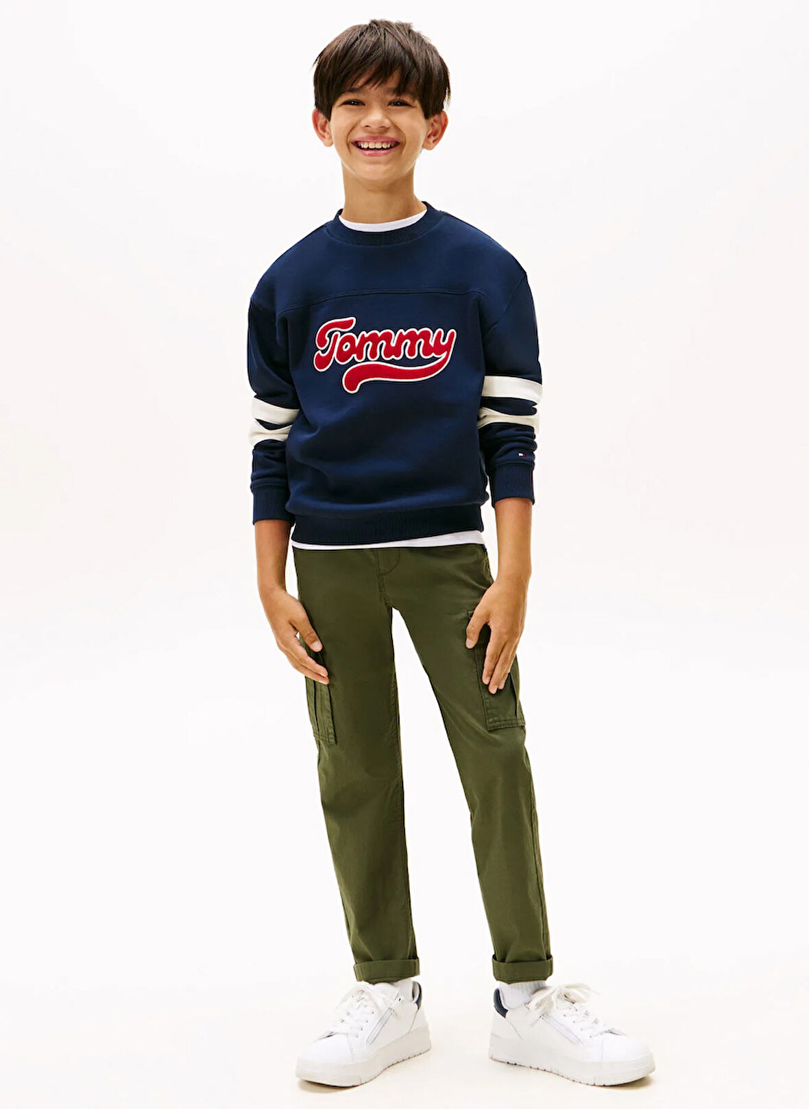 Tommy Hilfiger Baskılı Erkek Çocuk Lacivert Sweatshırt KB0KB09985C1G