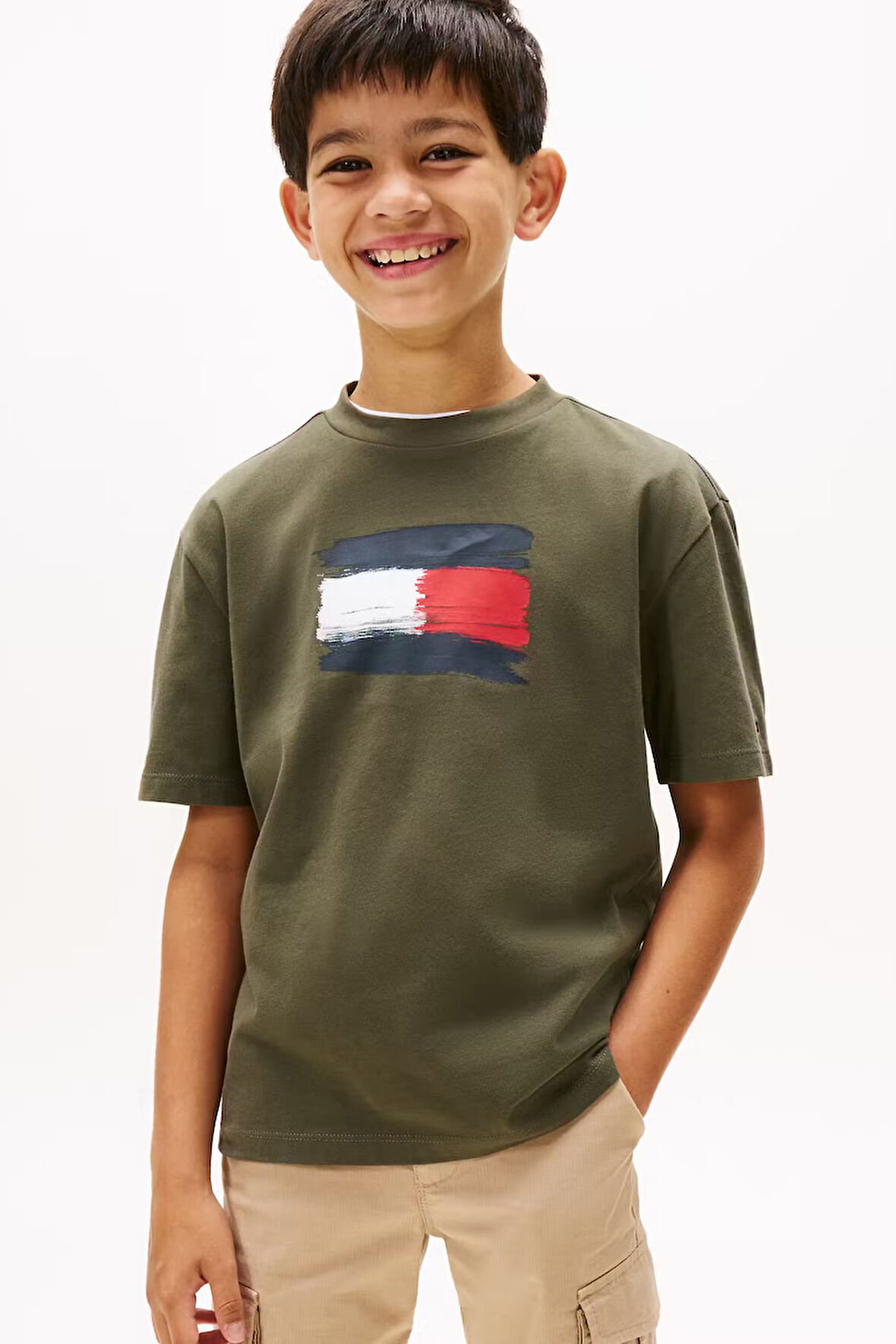 Erkek Çocuk Regular Fit Grafik Baskılı T-Shirt - Haki | 12 Yaş