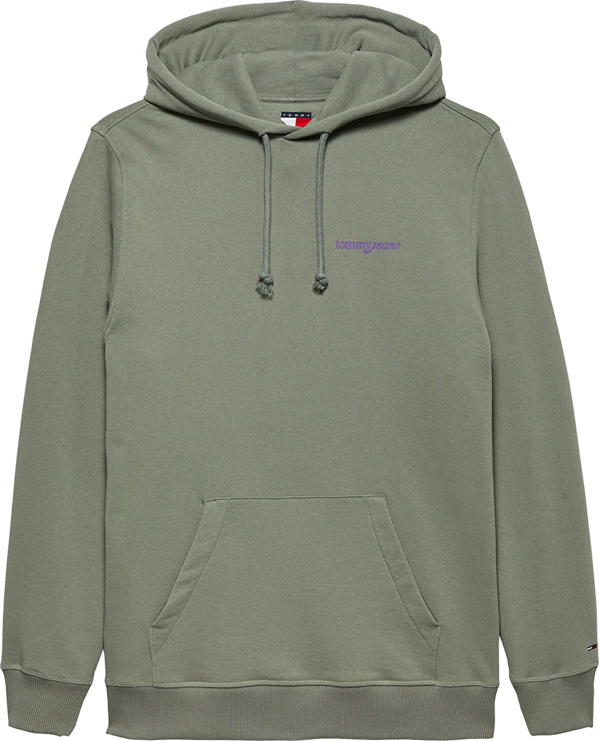 TJM REG BLUR SCRPT BCK HOOD EXT Erkek Yeşil Kazak - DM0DM22112