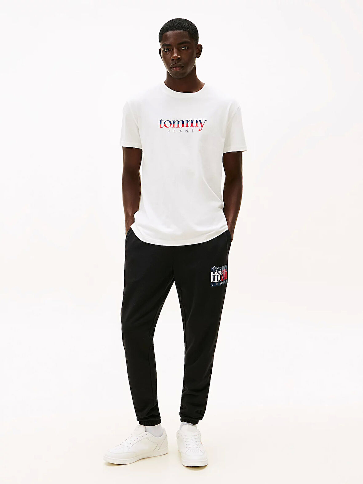 Tommy Jeans TJM Slim RWB Bayrak Desenli Erkek Eşofman Altı DM0DM22094BDS