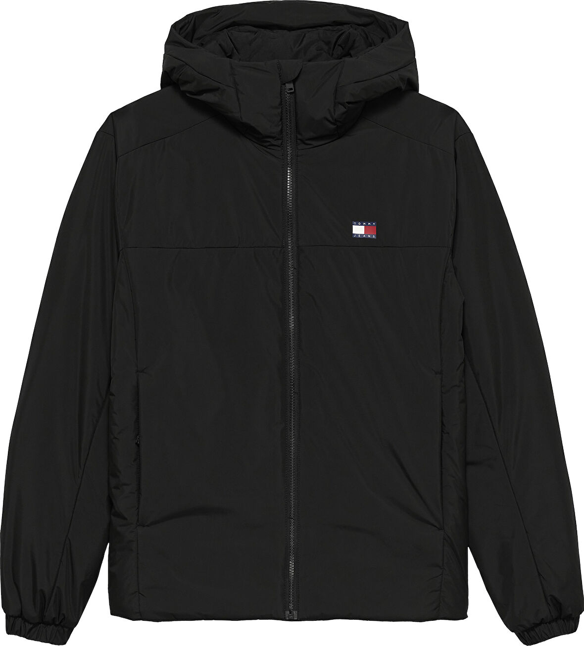 TOMMY HILFIGER Erkek Marka Logo İmzalı Gündelik Kullanıma Uygun Full Fermuarlı Siyah Mont DM0DM22065 BDS