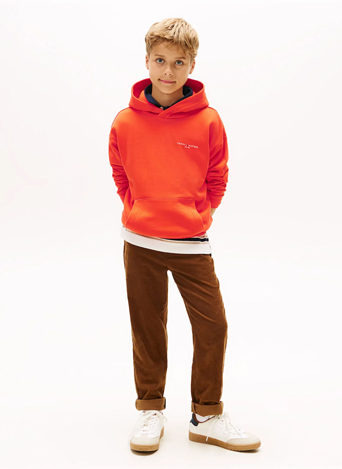 Tommy Hilfiger Düz Kız Çocuk Nar Çiçeği Sweatshırt KS0KS00660XM2