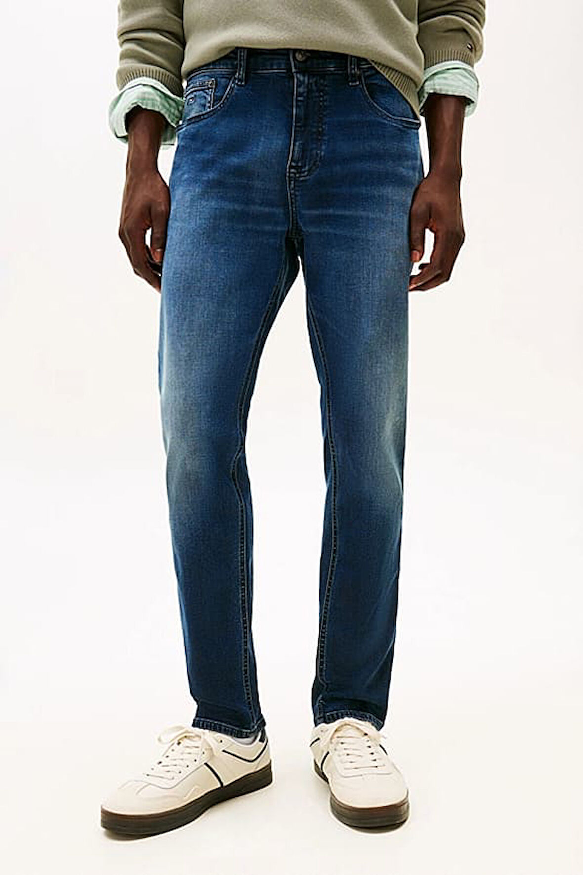 Erkek Austin Dar Kalıp Daralan Paça Jean Pantolon - Mavi | 32/30