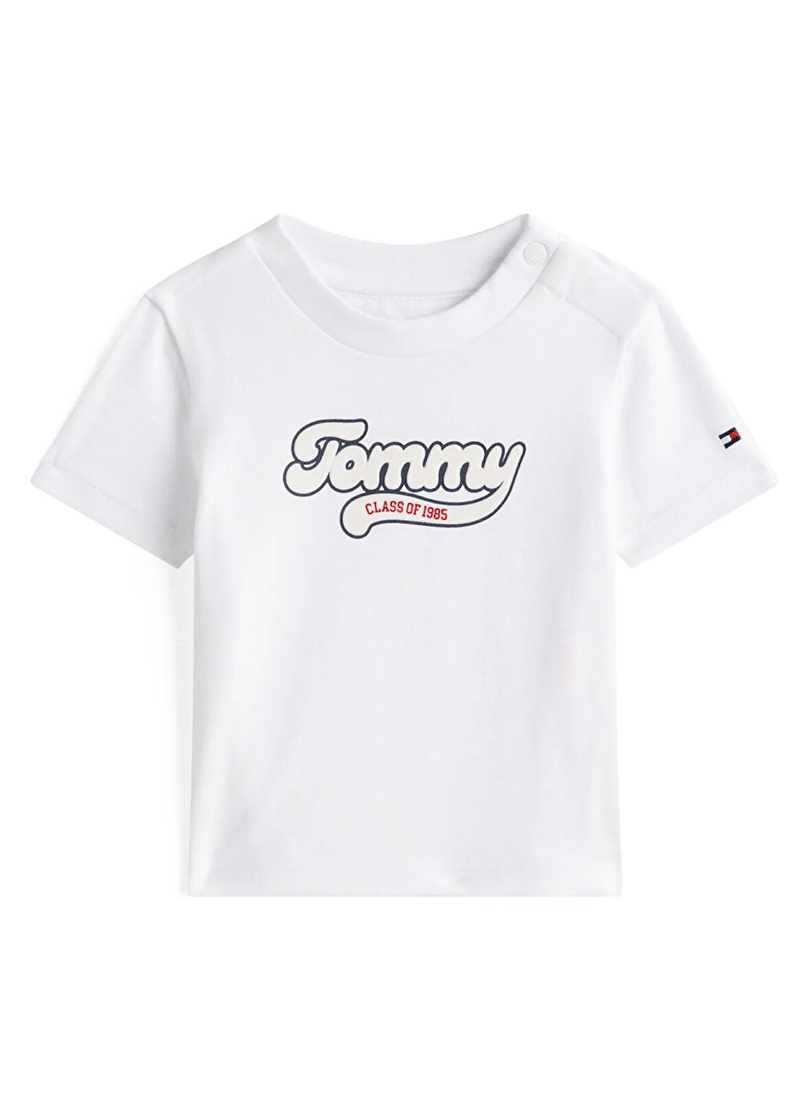 Tommy Hilfiger Baskılı Beyaz Bebek T-Shirt KN0KN02055YBR