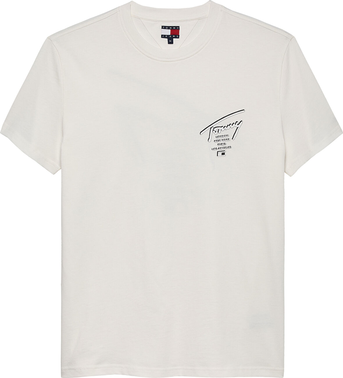 TJM REG SIGN CITY TEE EXT Erkek Beyaz T-Shirt - DM0DM22120