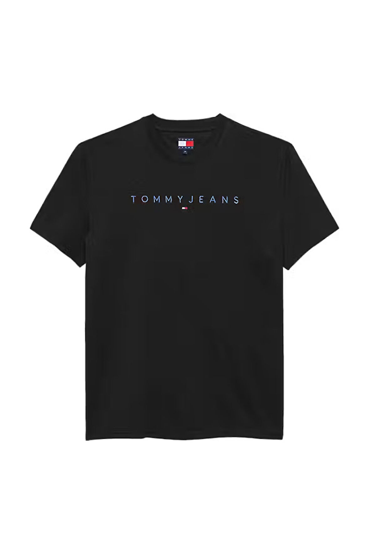 Erkek Bisiklet Yaka Logo Baskılı T-Shirt - Siyah | S