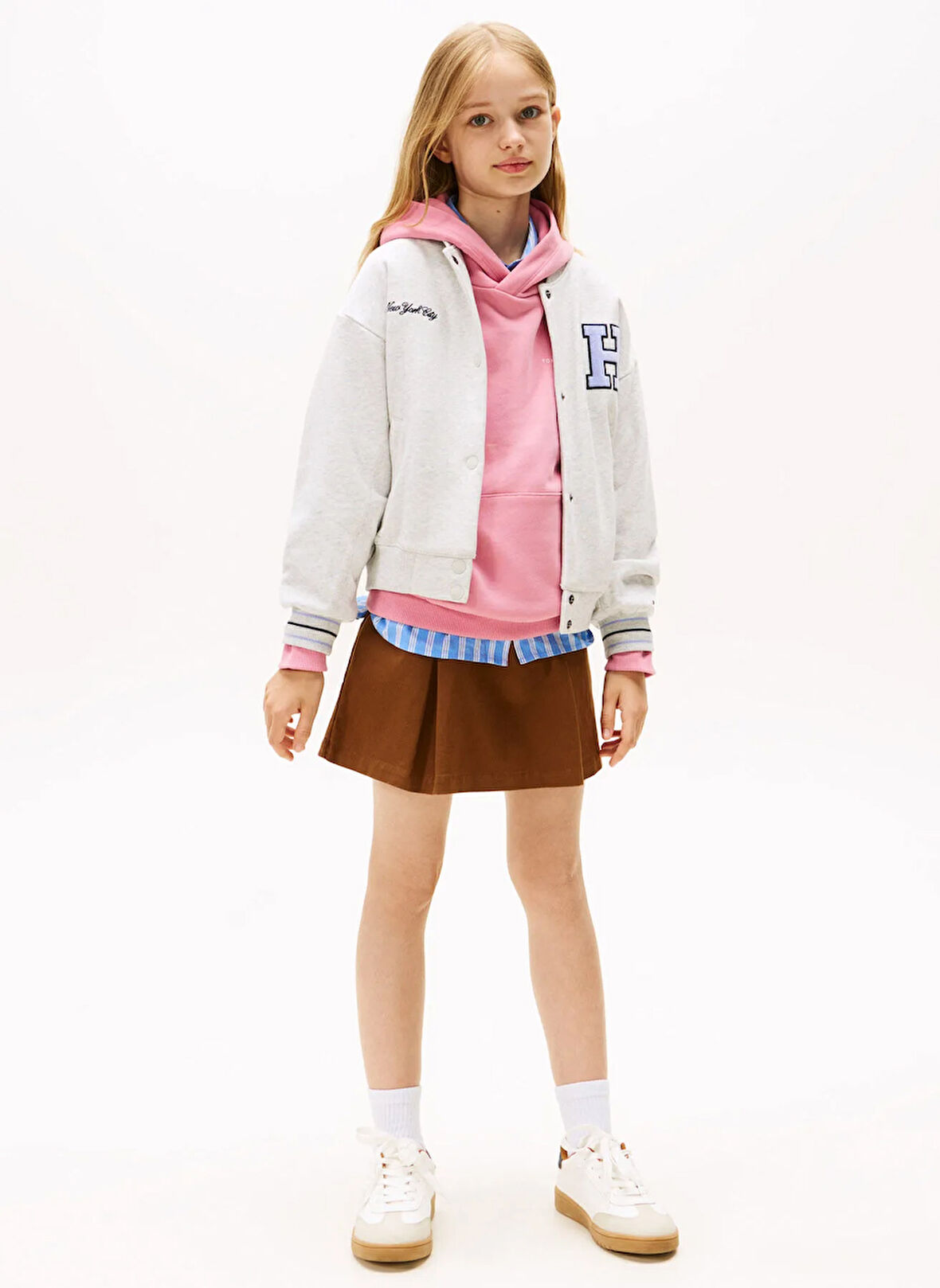 Tommy Hilfiger Açık Gri Kız Çocuk Ceket KG0KG08784P09