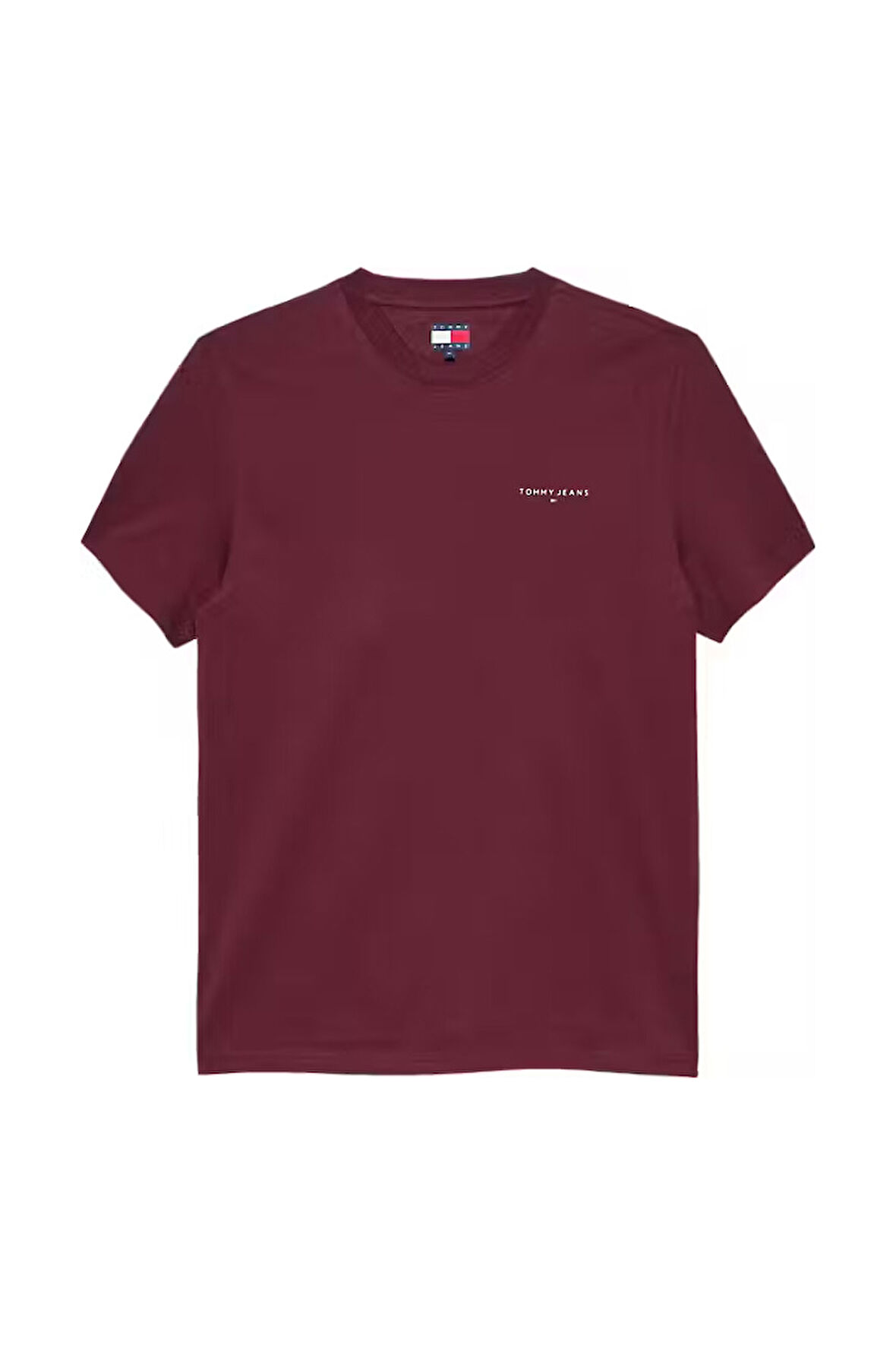 Erkek Slim Fit Bisiklet Yaka Logo Baskılı T-Shirt - Bordo | S