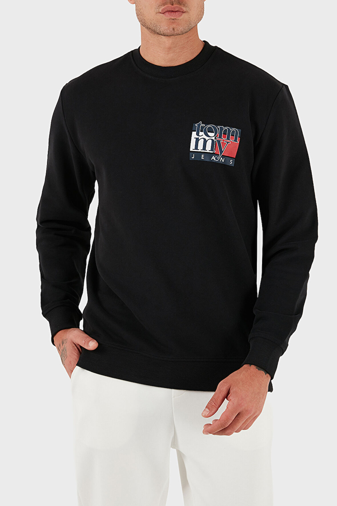 Tommy Jeans Erkek Sweat DM0DM22093 BDS