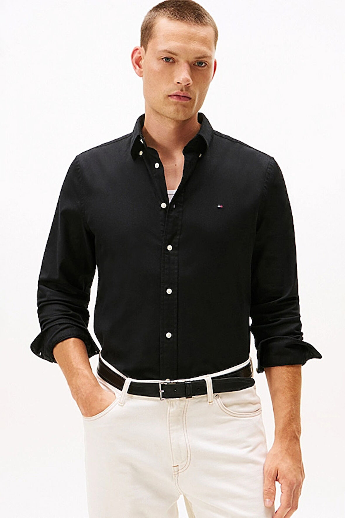 Erkek Regular Fit Flex Teknolojili Flanel Gömlek - Siyah | L