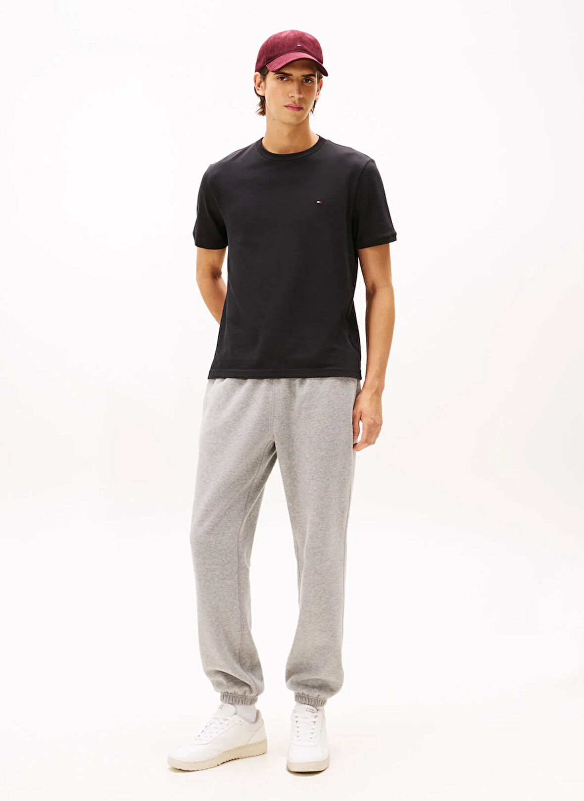 Tommy Hilfiger Bisiklet Yaka Siyah Erkek T-Shirt MW0MW41498BDS_RWB PIQUE TEE