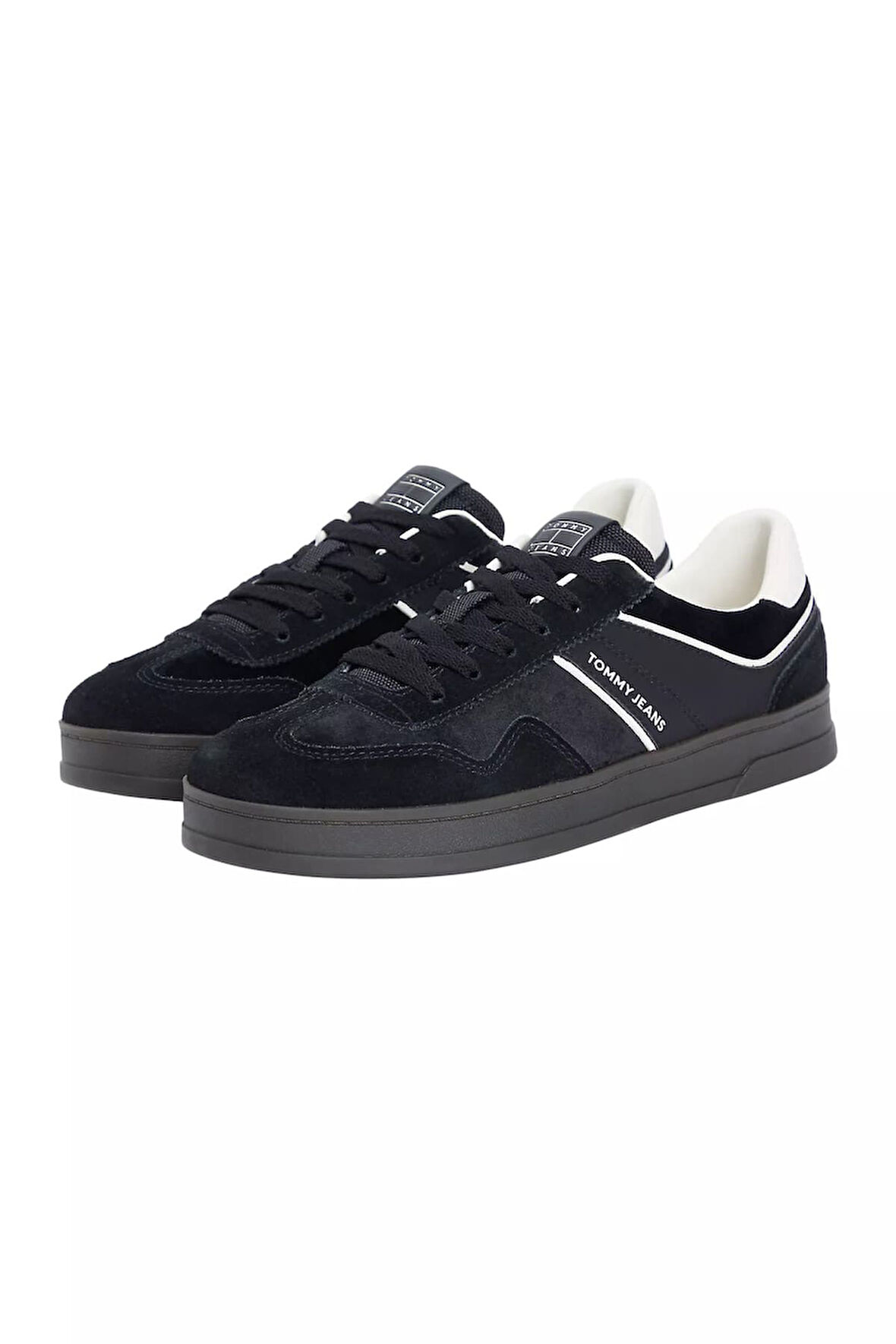 Kadın The Greenwich Kontrast Detaylı Süet Kort Sneaker - Siyah | 40