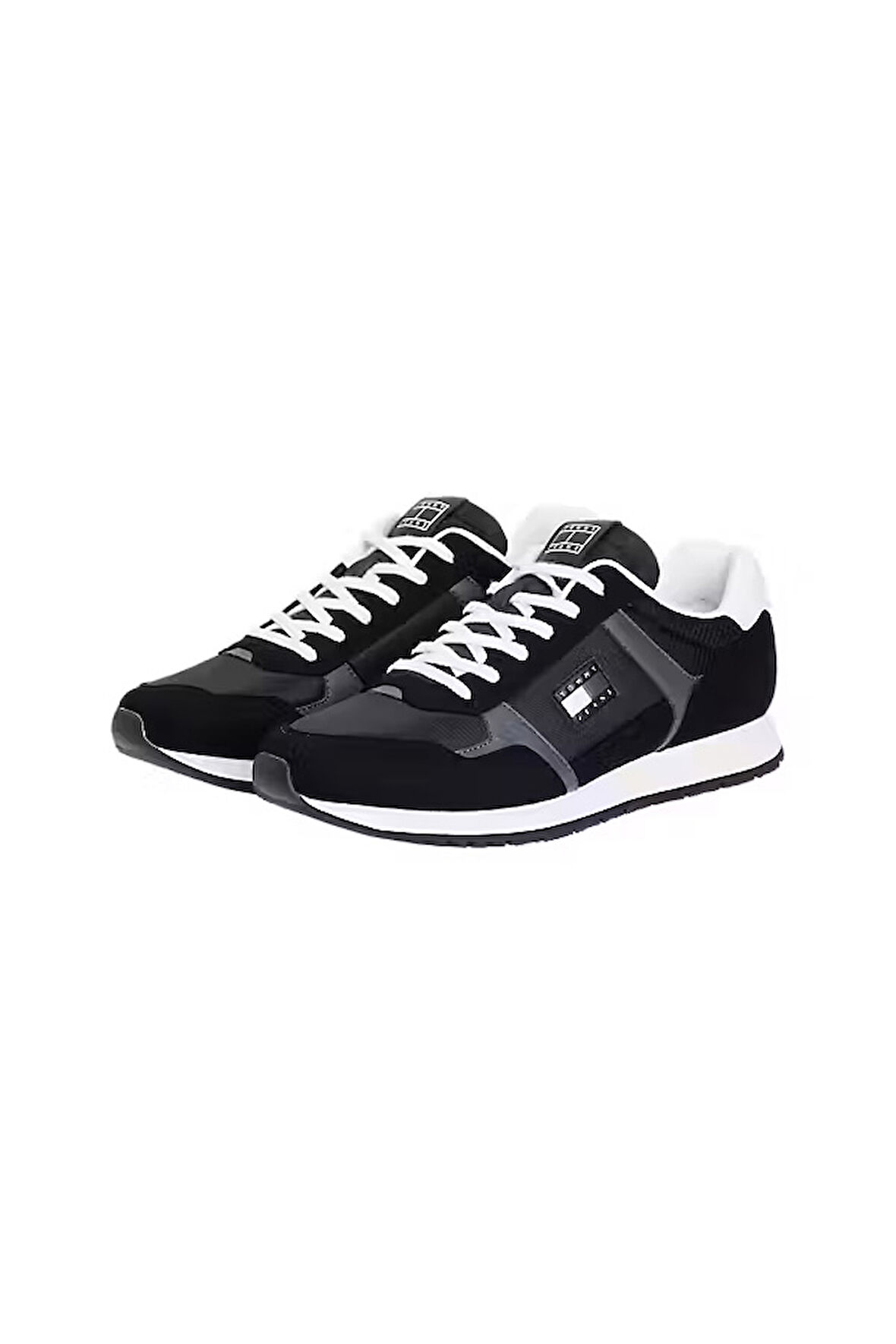 Erkek Kumaş Kombinli Koşu Stili Sneaker - Siyah | 41