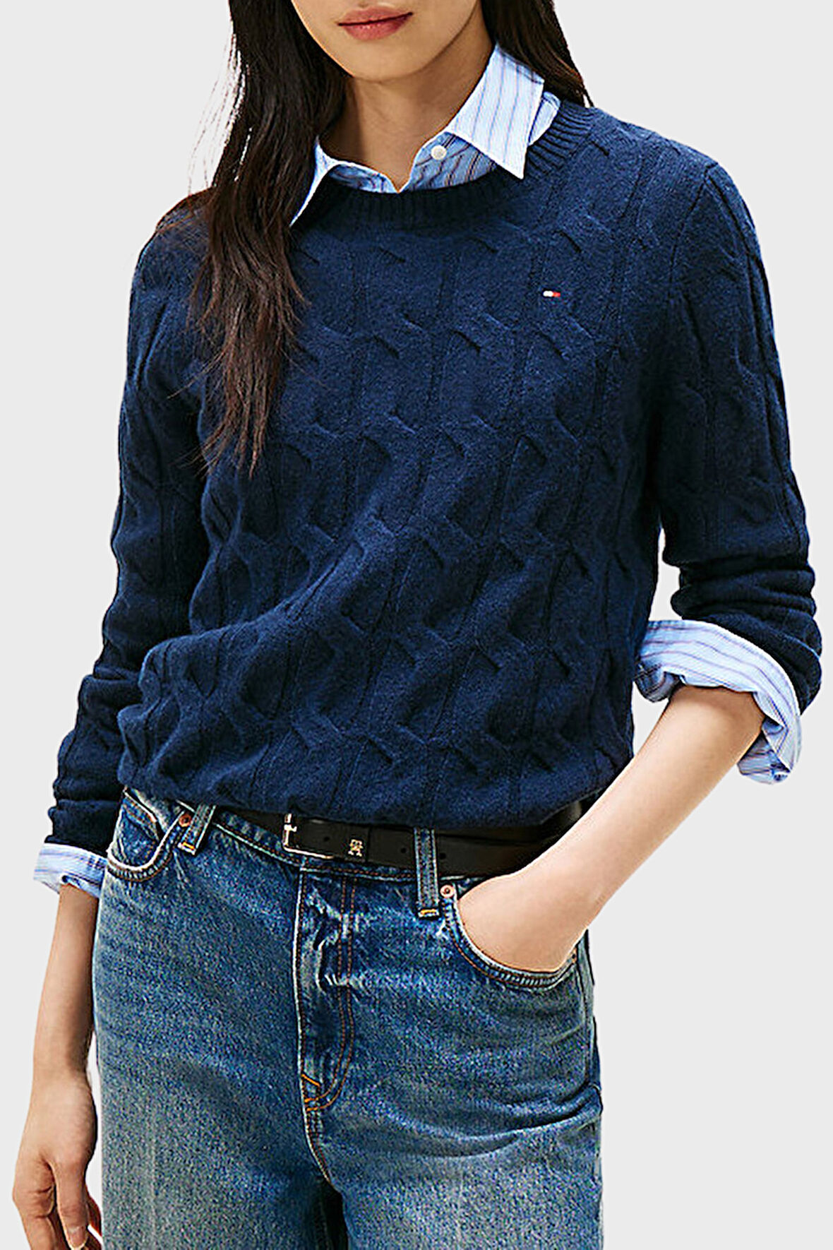 Tommy Hilfiger Kadın Kazak WW0WW43586 C1G