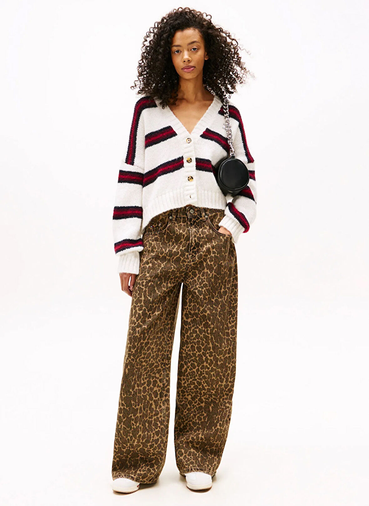 Tommy Jeans Yüksek Bel Geniş Paça Loose Fit Kahve Kadın Denim Pantolon DW0DW218331CE