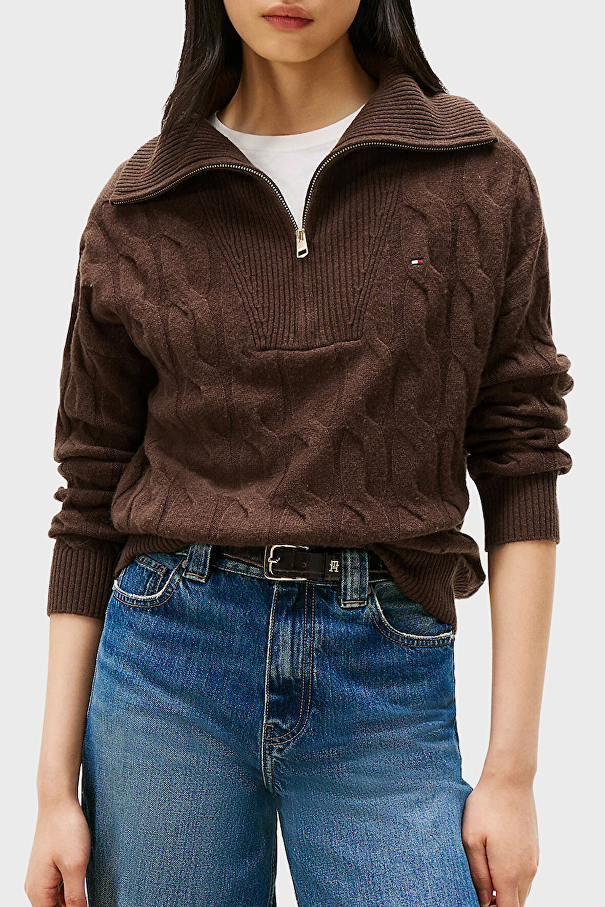 Tommy Hilfiger Kadın Kazak WW0WW46425 GV0