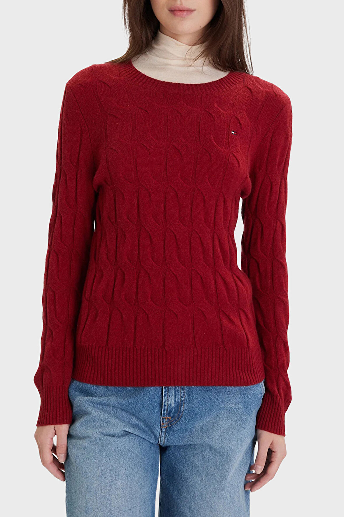 Tommy Hilfiger Kadın Kazak WW0WW43586 XIT