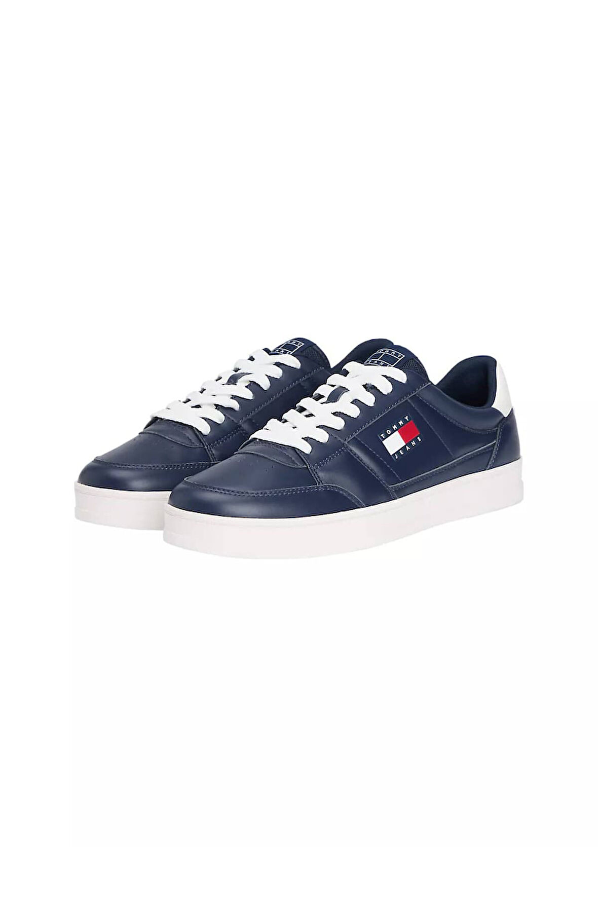Erkek The Greenwich Logo Patch'li Kort Sneaker - Lacivert | 43
