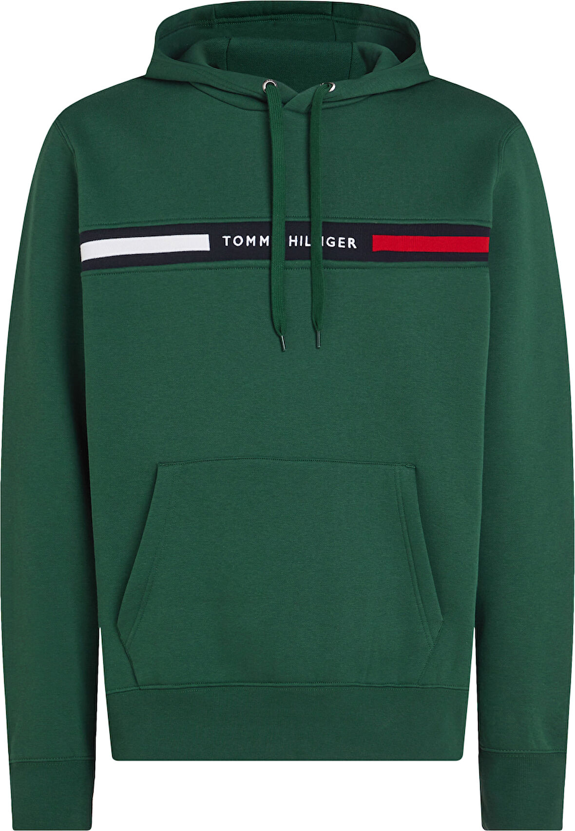 TOMMY HILFIGER Erkek Marka Logolu Kapüşonlu Şık Görünüşlü Yeşil Sweatshirt MW0MW37361 L6K
