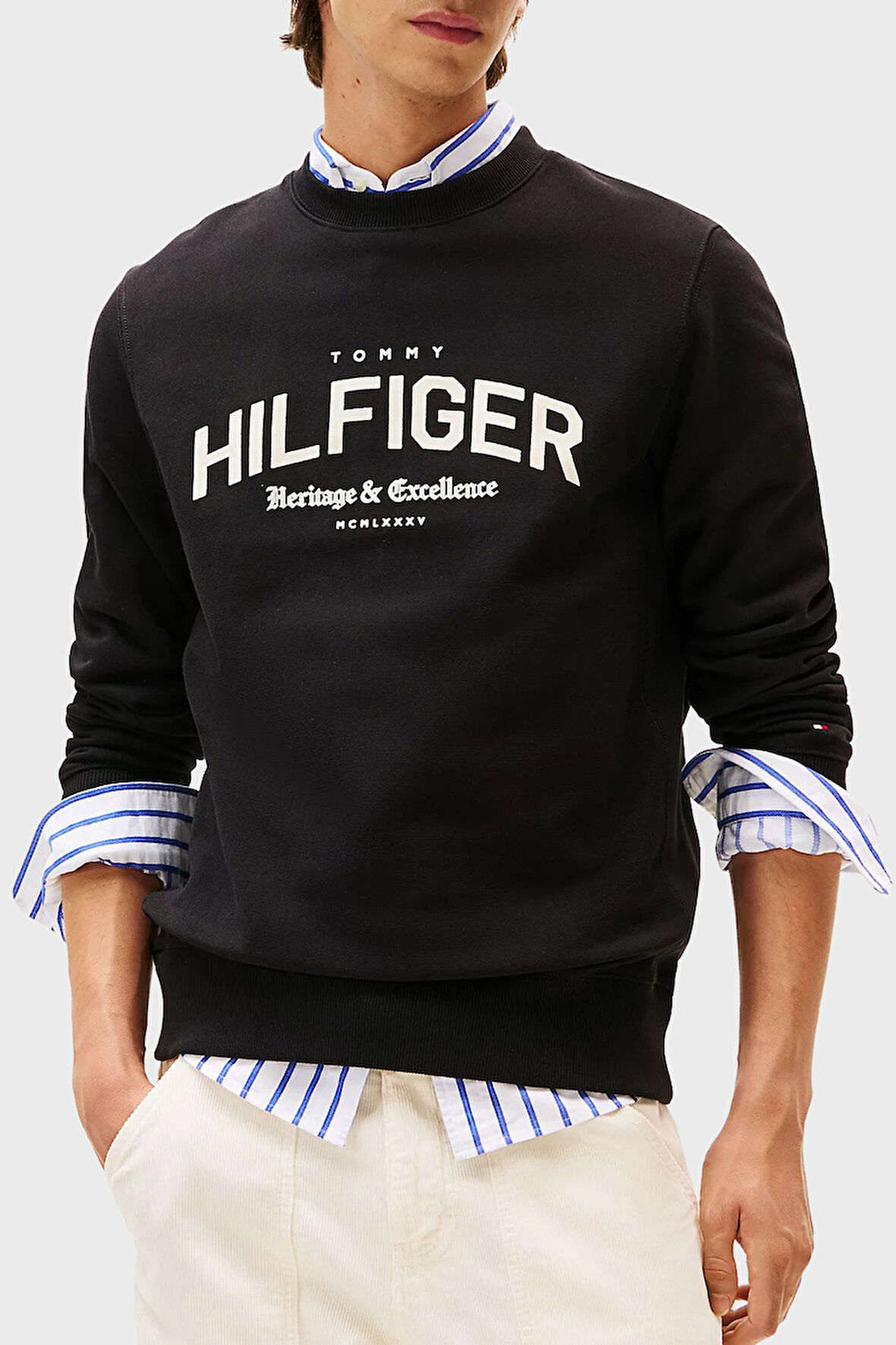Tommy Hilfiger Erkek Sweat MW0MW40067 BDS