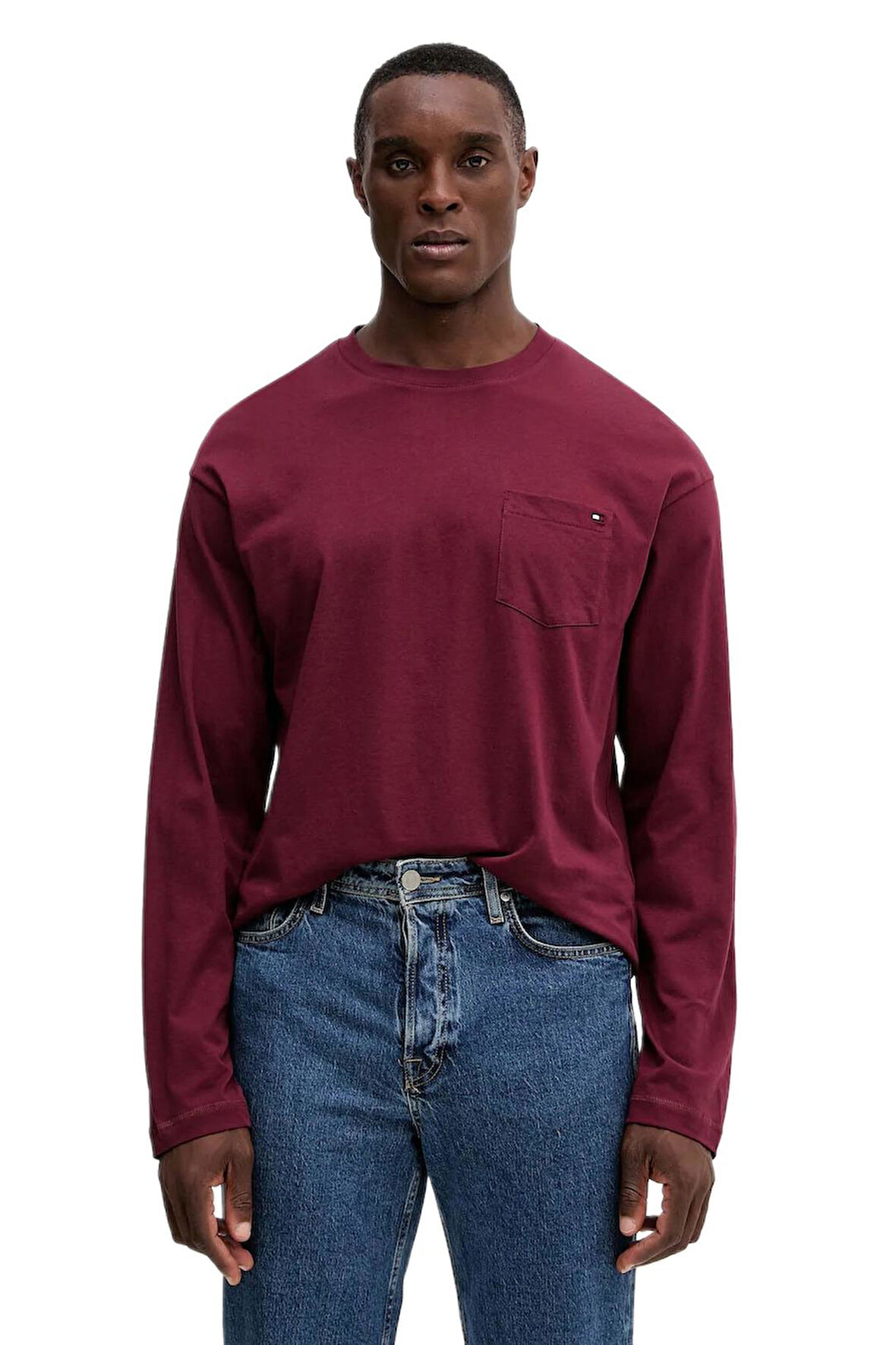 Tommy Hilfiger Erkek Mor Uzun Kollu Cepli Sweatshirt UM0UM03644