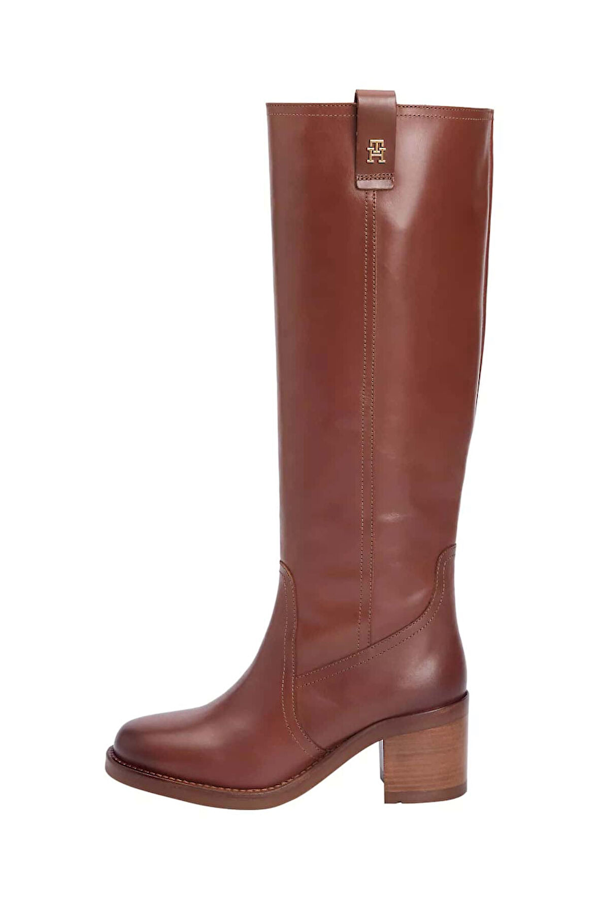 Kadın Blok Topuklu Uzun Binici Çizmesi - Taba | 37